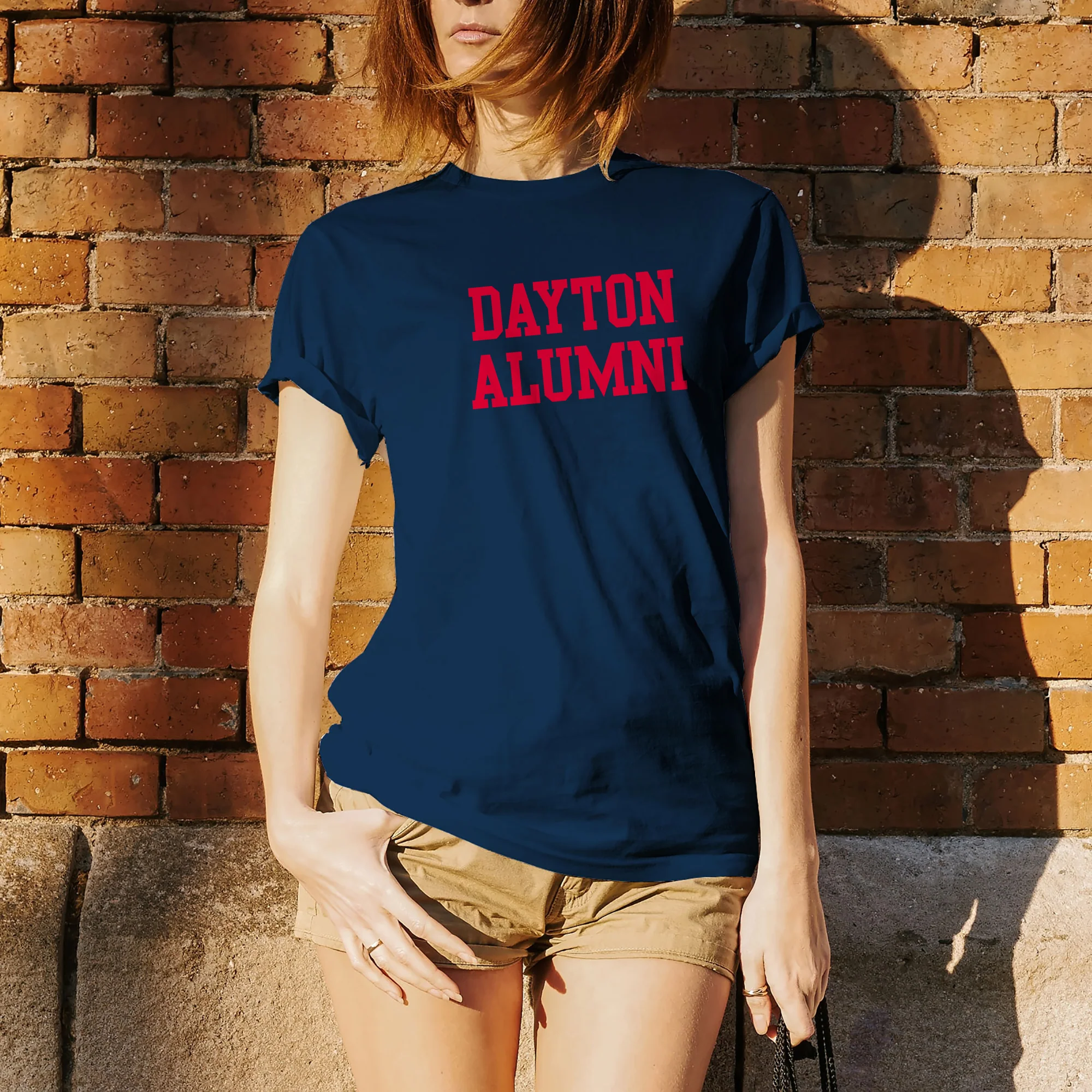 University of Dayton Flyers Alumni Basic Block Short Sleeve T Shirt - Navy - Image 4