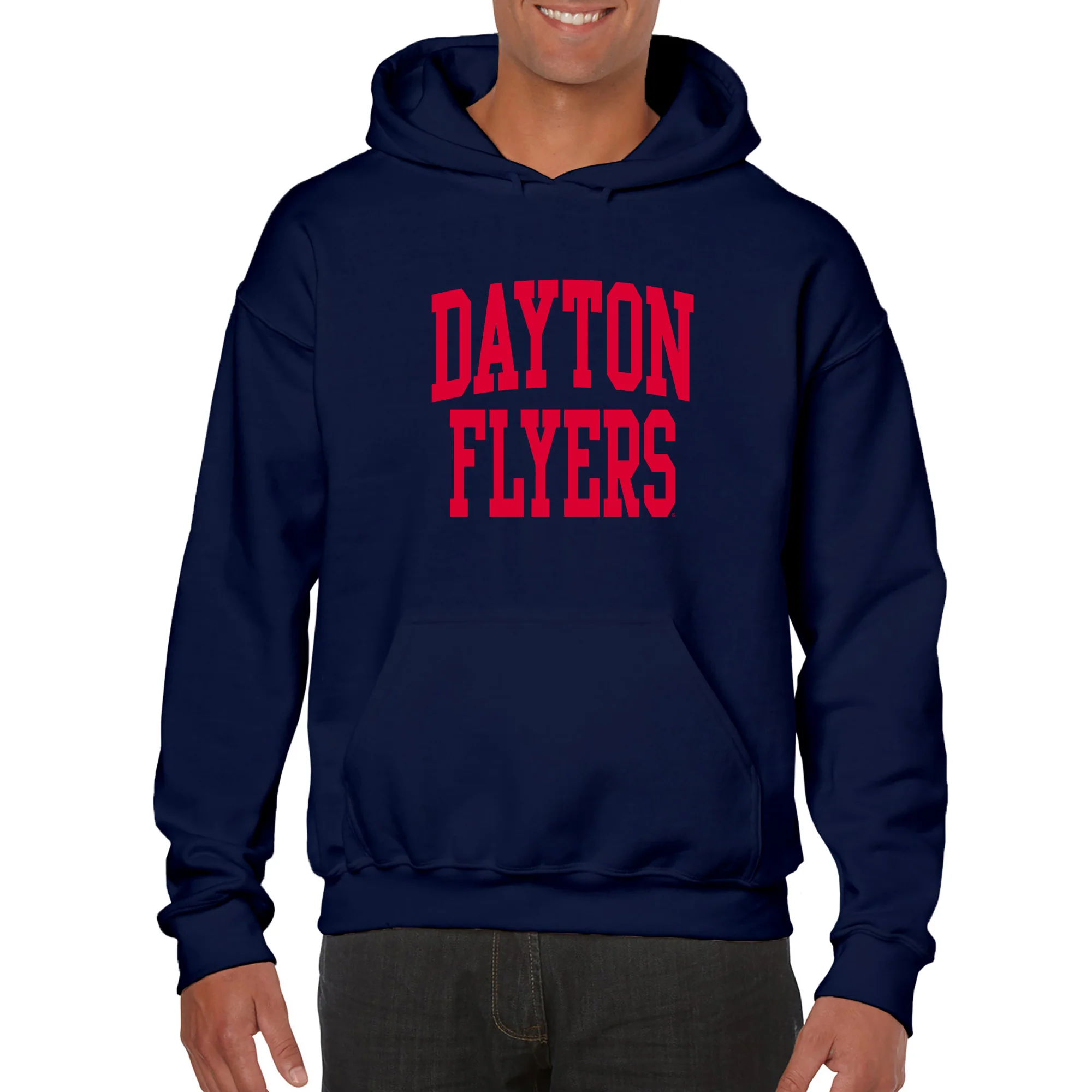Dayton Front Back Print Hoodie - Navy - Image 3