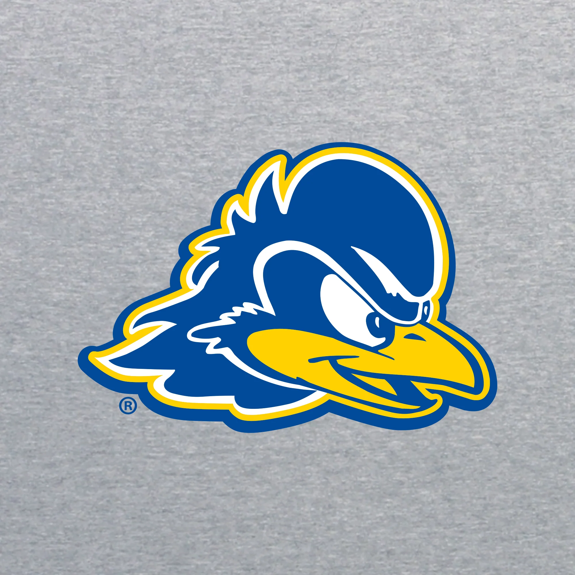Delaware Blue Hens Primary Logo Long Sleeve T Shirt - Sport Grey - Image 2