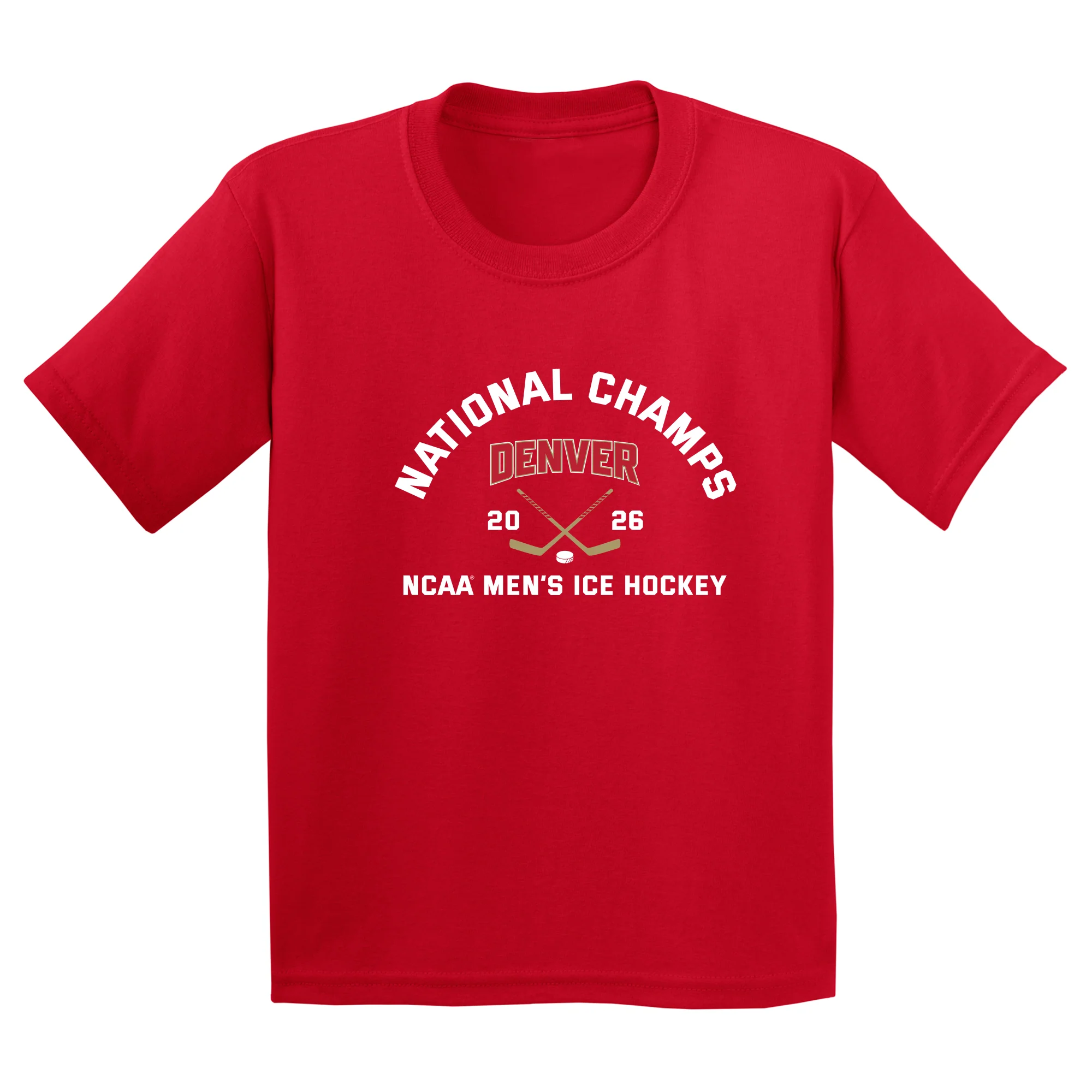 Denver 2026 Hockey National Champions Blocked Shot Youth T-Shirt - Image 2