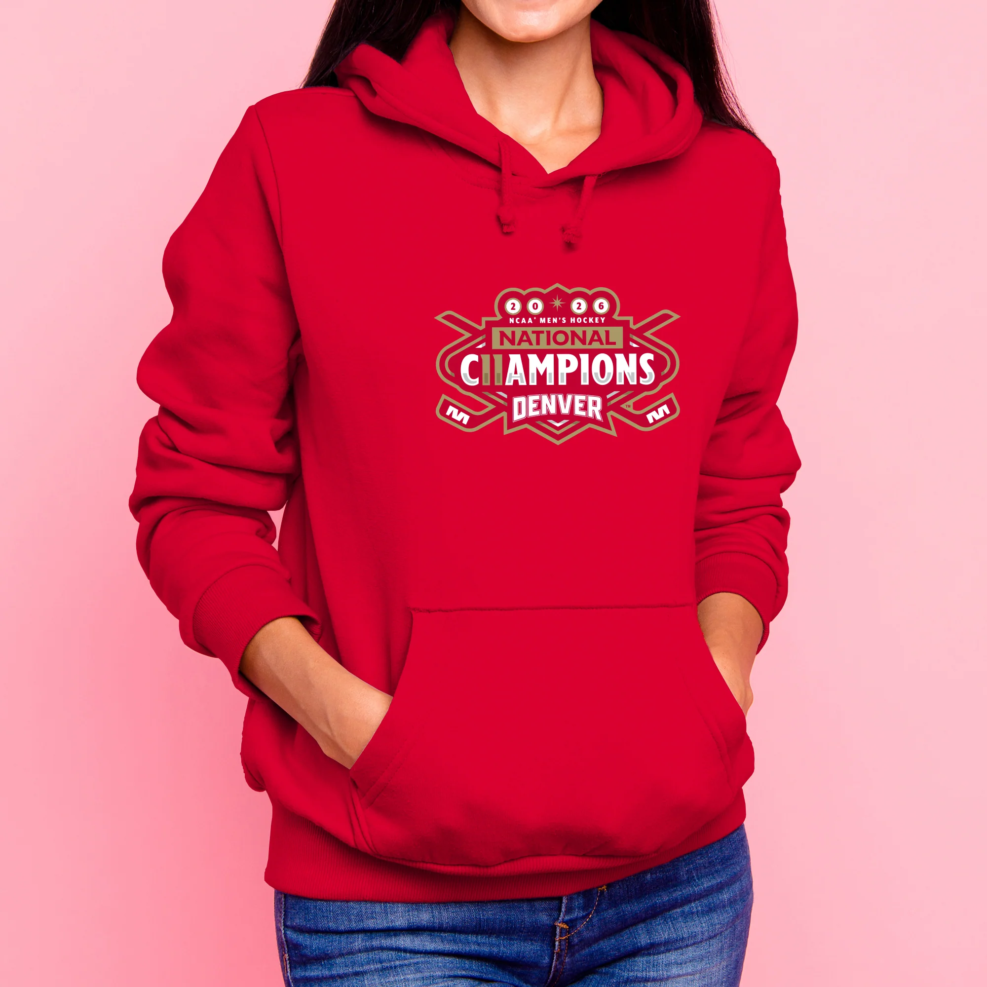 Denver 2026 Hockey National Champions Logo Hoodie - Image 8