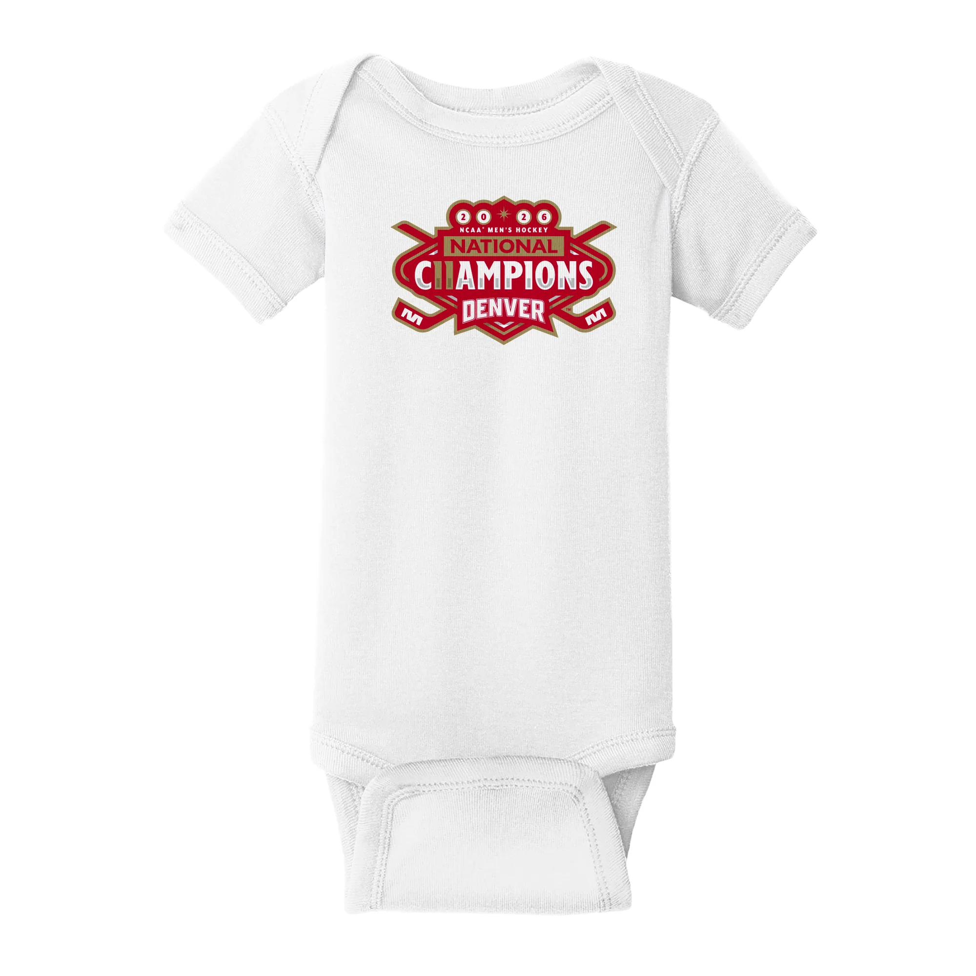 Denver 2026 Hockey National Champions Logo Infant Creeper - Image 2