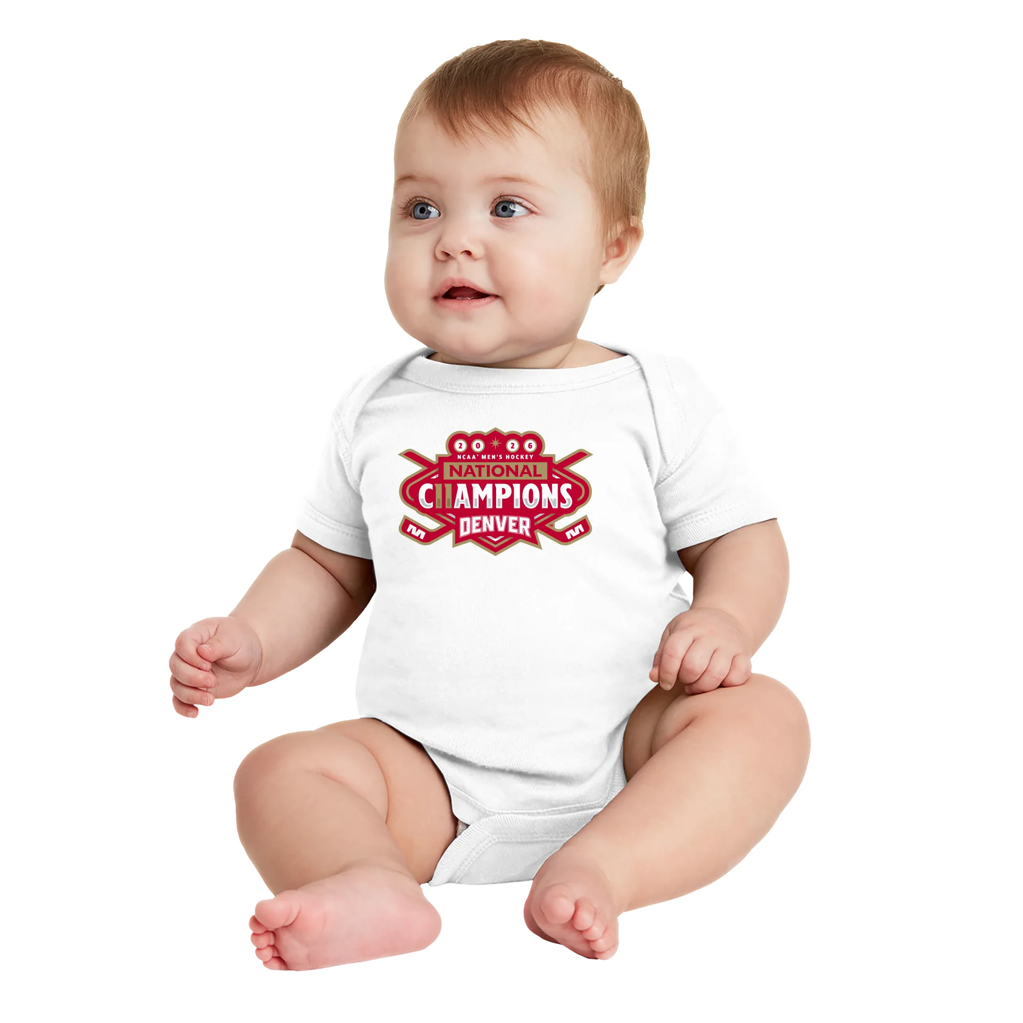 Denver 2026 Hockey National Champions Logo Infant Creeper - Image 6