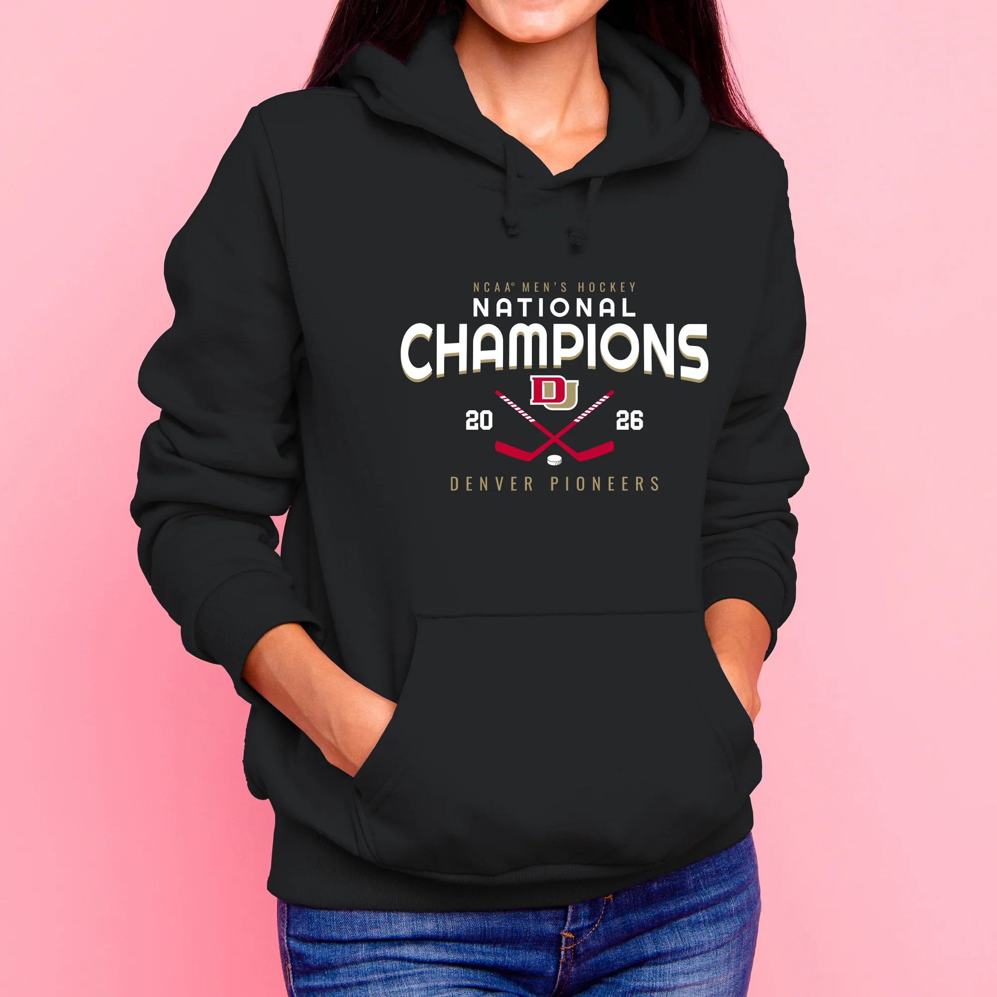 Denver 2026 Hockey National Champions Rounded Hoodie - Image 8