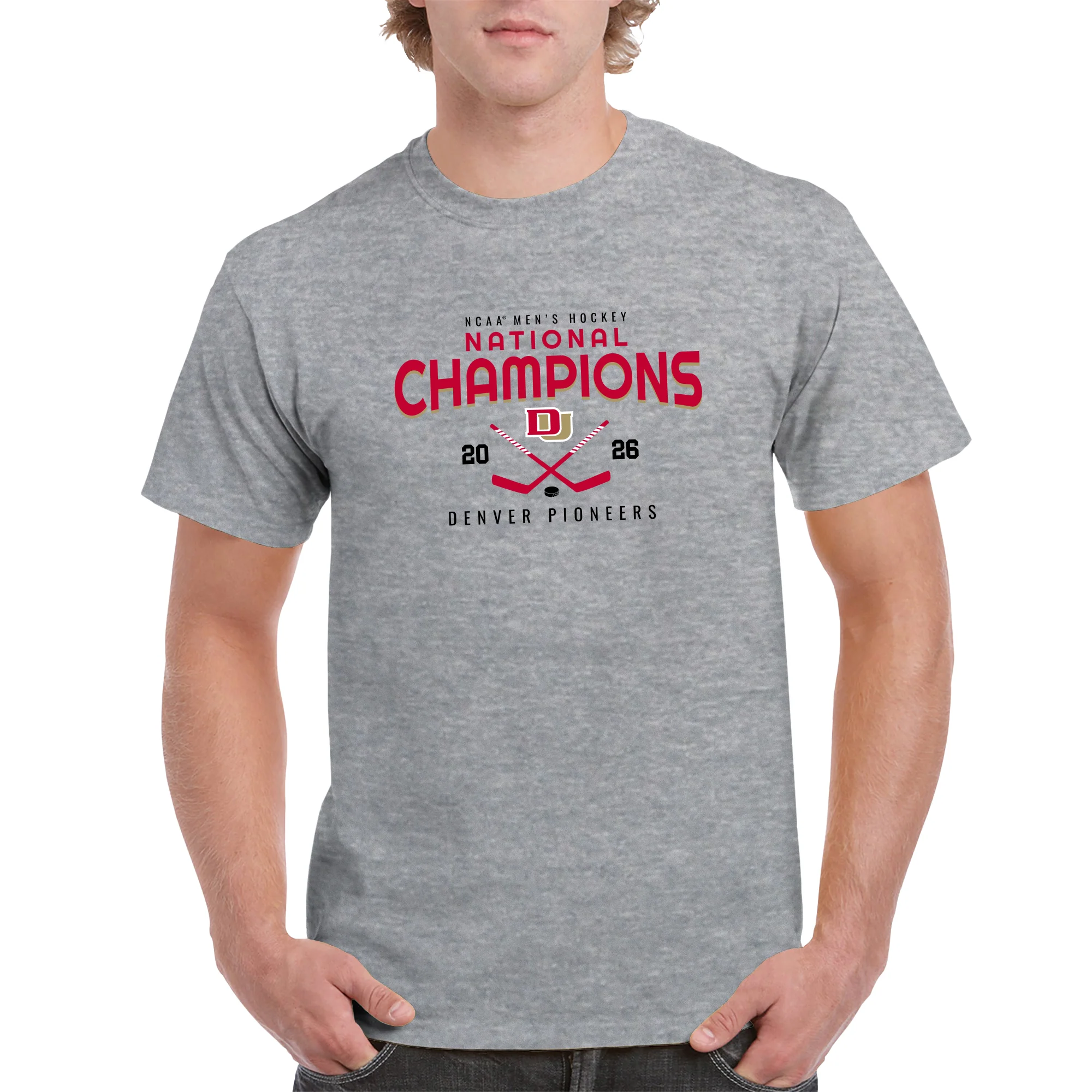 Denver 2026 Hockey National Champions Rounded T-Shirt - Image 4