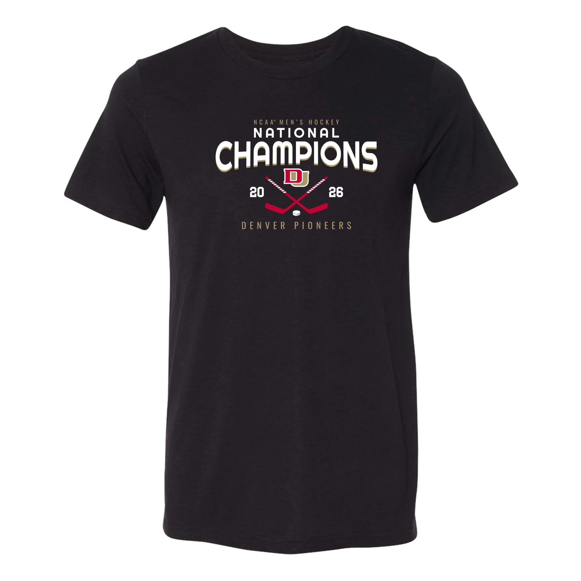 Denver 2026 Hockey National Champions Rounded Triblend T-Shirt - Image 2