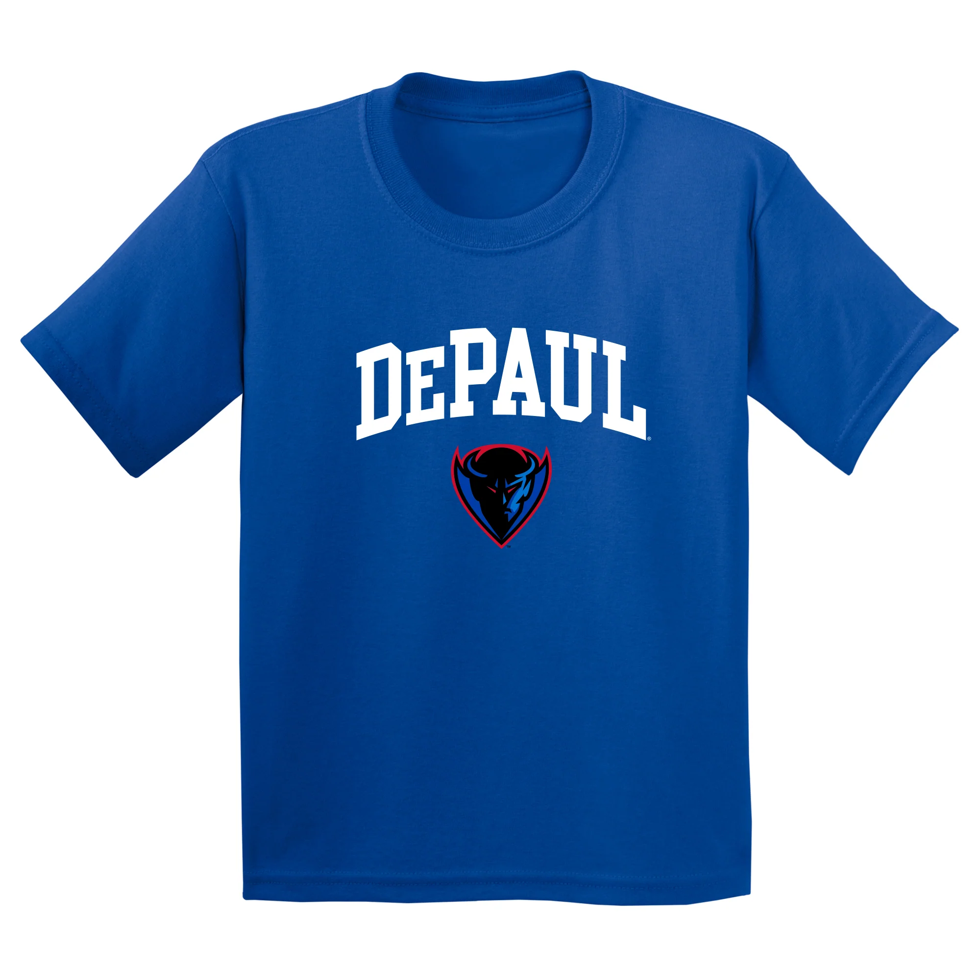 DePaul Arch Logo Youth T-Shirt - Royal