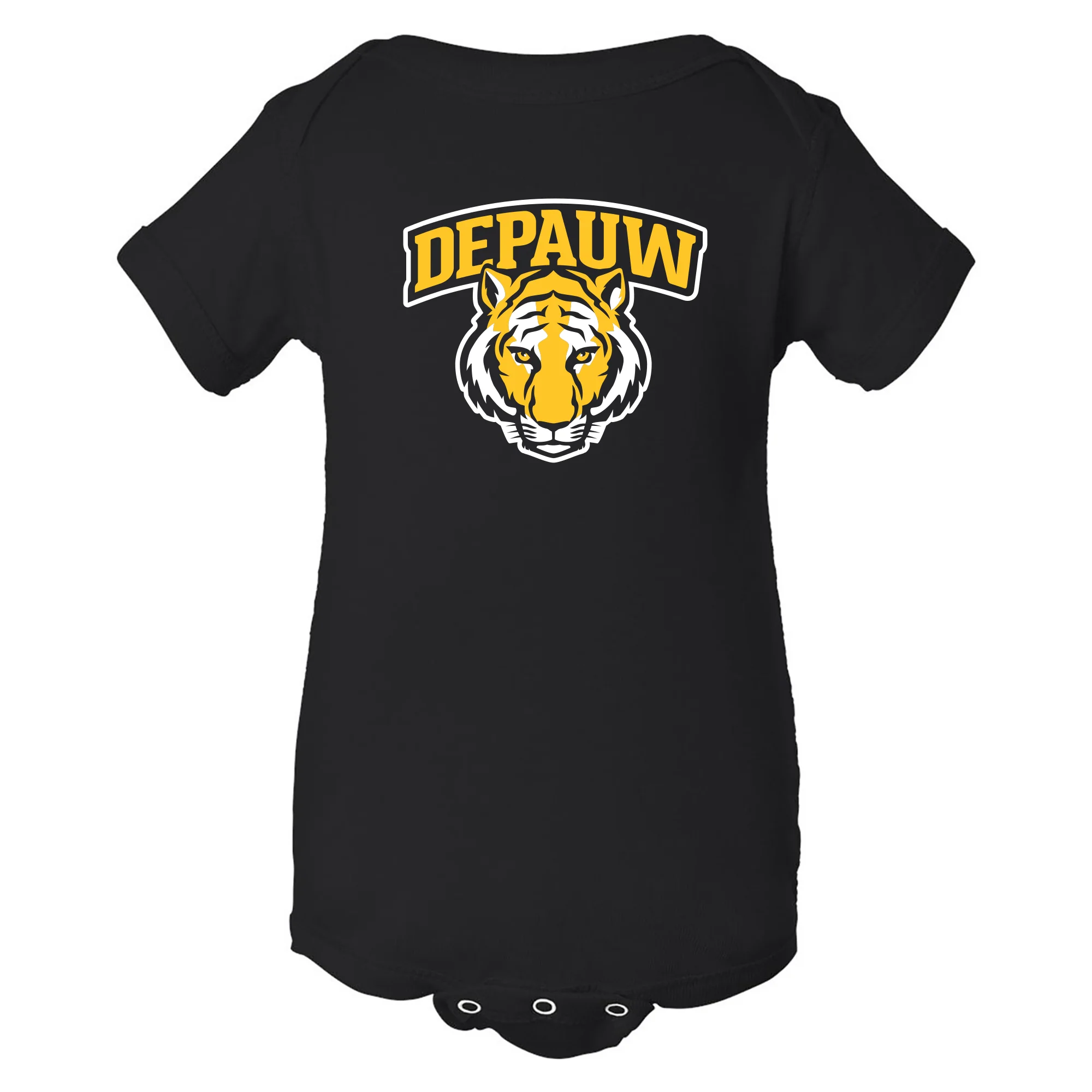 DePauw University Tigers Arch Logo Creeper - Black