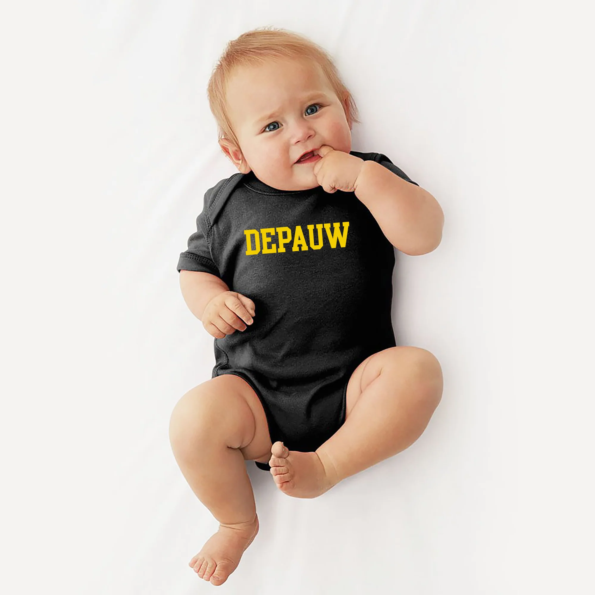 DePauw University Tigers Basic Block Creeper - Black - Image 3