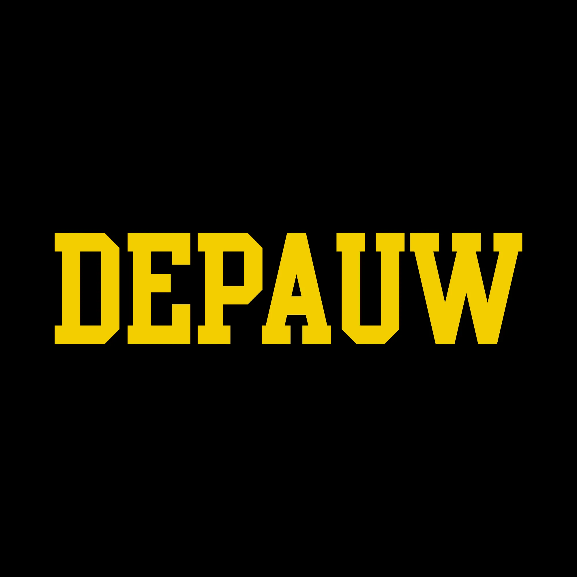 DePauw University Tigers Basic Block Heavy Blend Hoodie - Black - Image 2