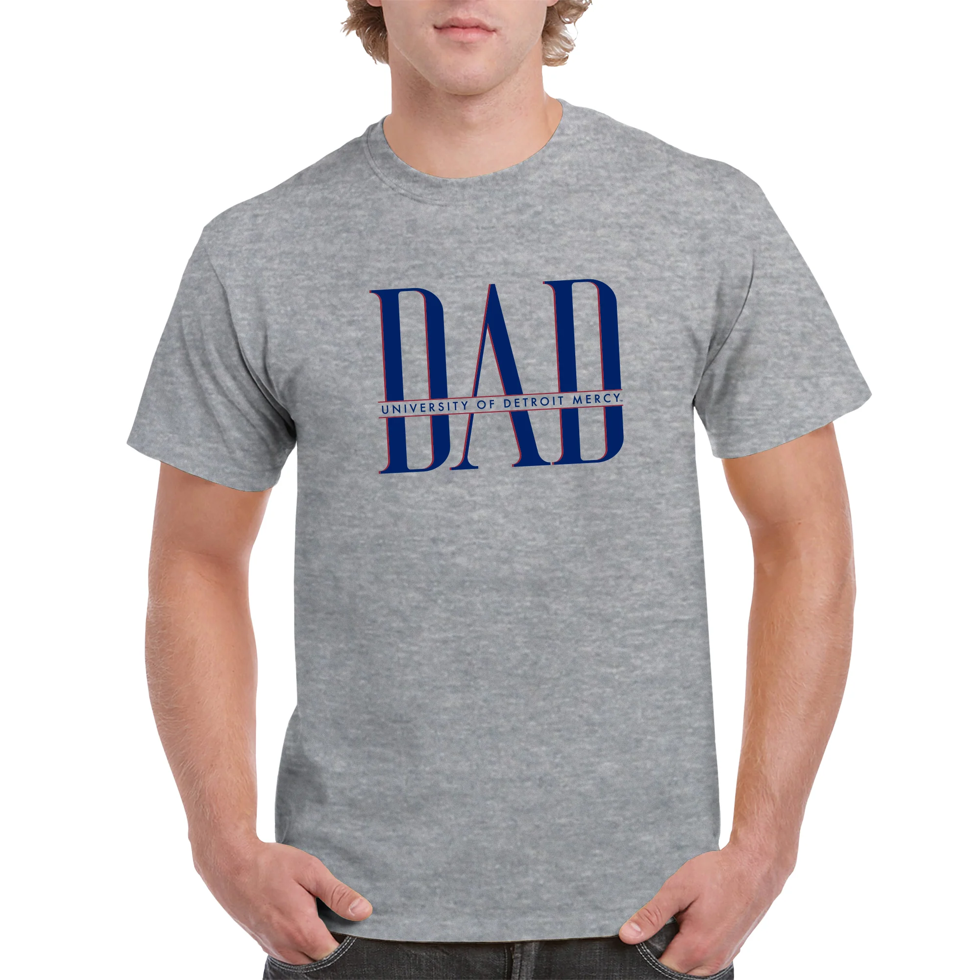 Detroit Mercy Classic Dad T-Shirt - Sport Grey - Image 3