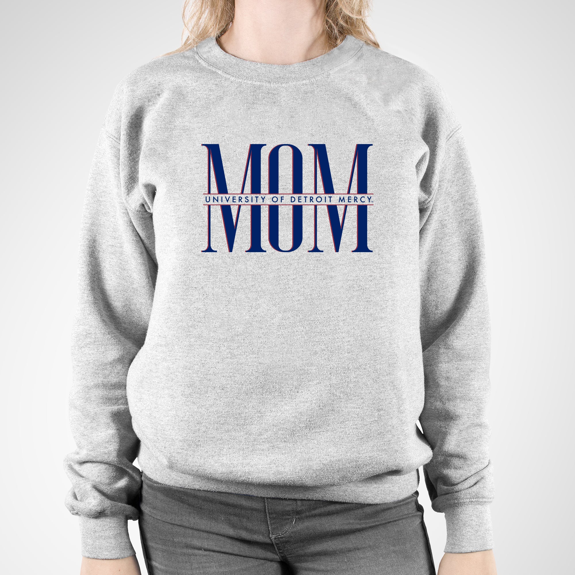 Detroit Mercy Classic Mom Crewneck - Sport Grey - Image 3