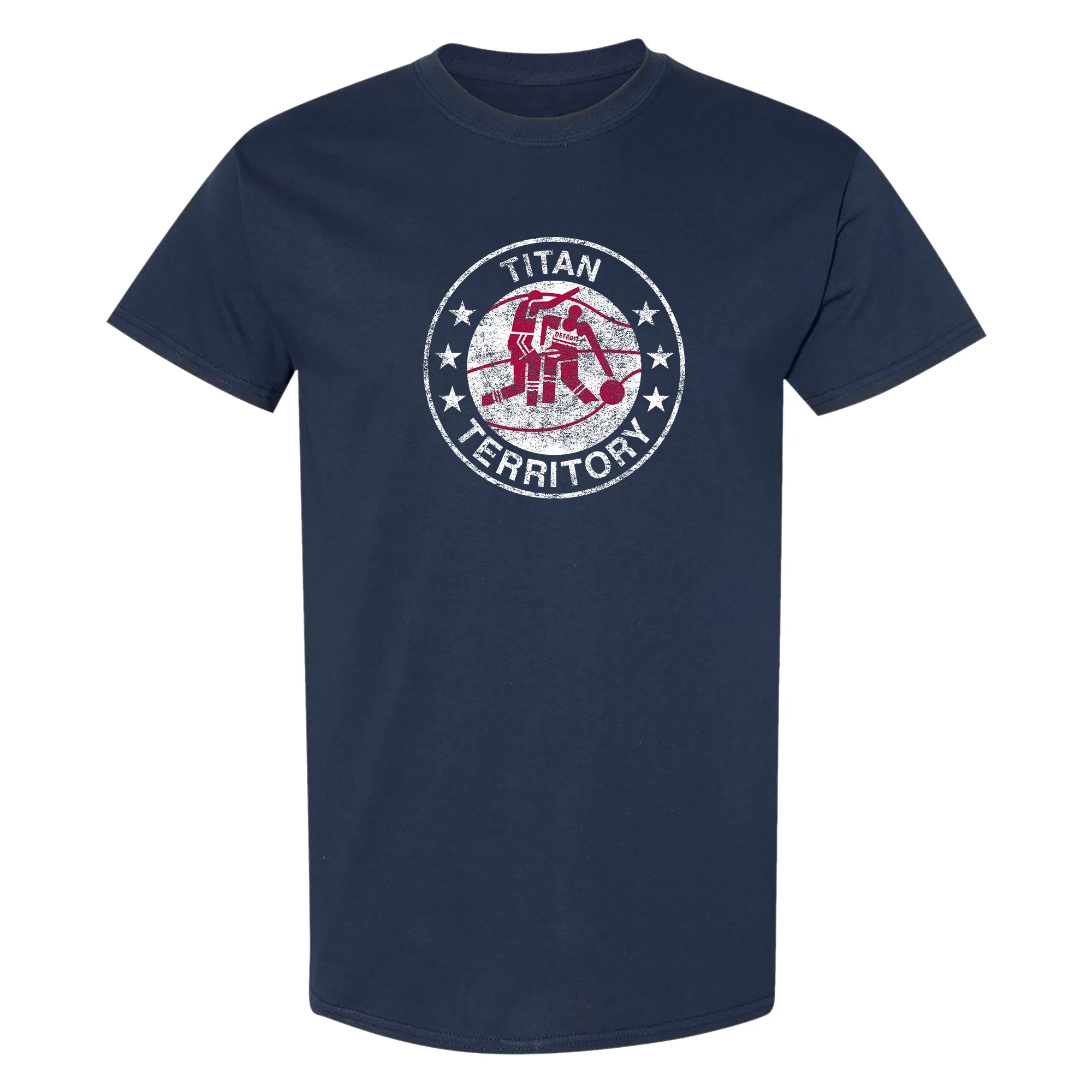 Detroit Mercy Titans Distressed Circle Logo T-Shirt - Navy