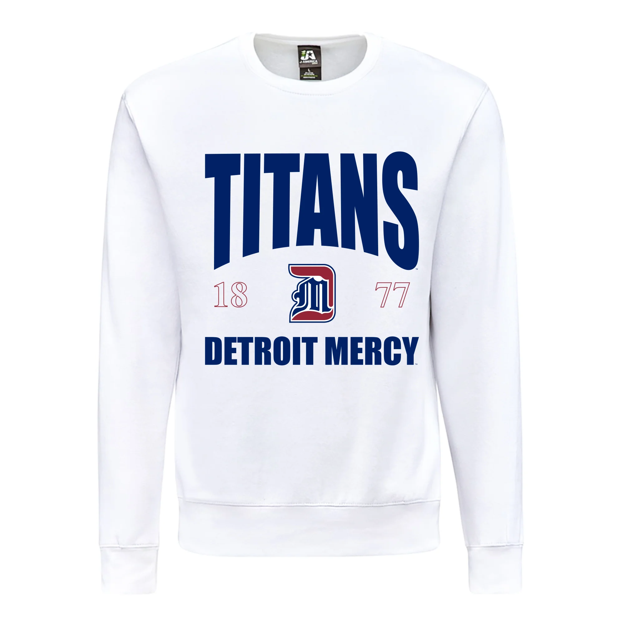 Detroit Mercy Titans Giving Noise JA BTB Crewneck - White