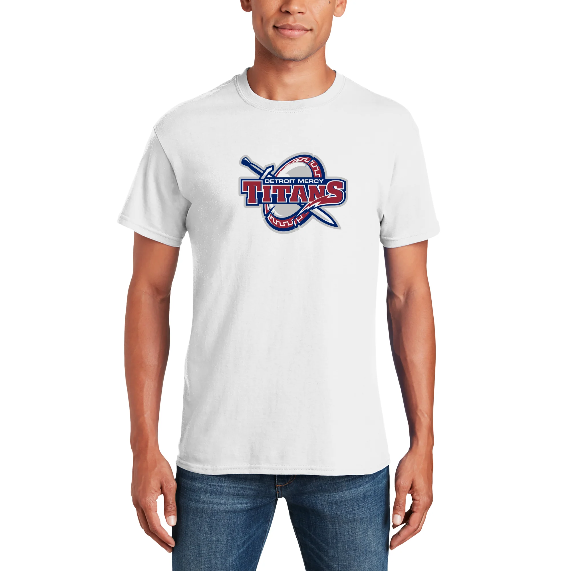 Detroit Mercy Titans Primary Logo T-Shirt - White - Image 3