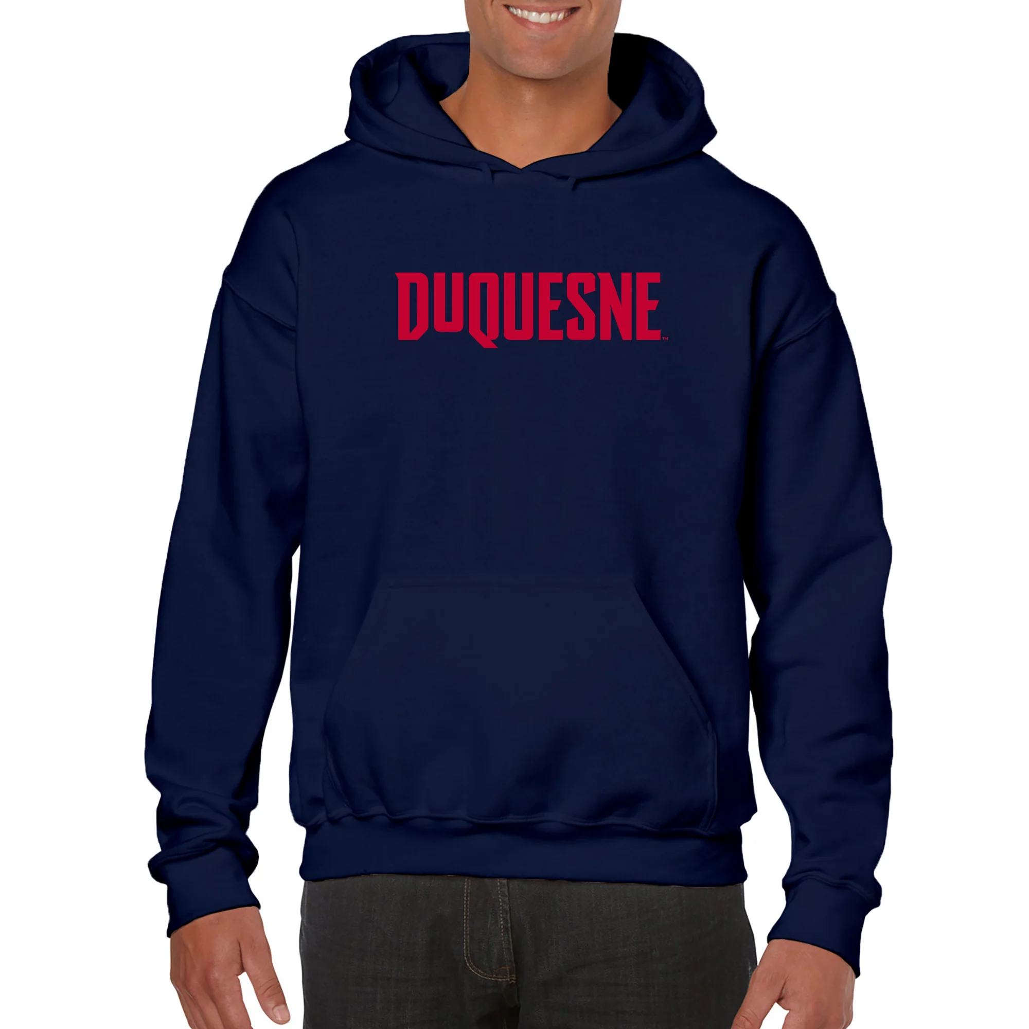 Duquesne Basic Block Hoodie - Navy - Image 3