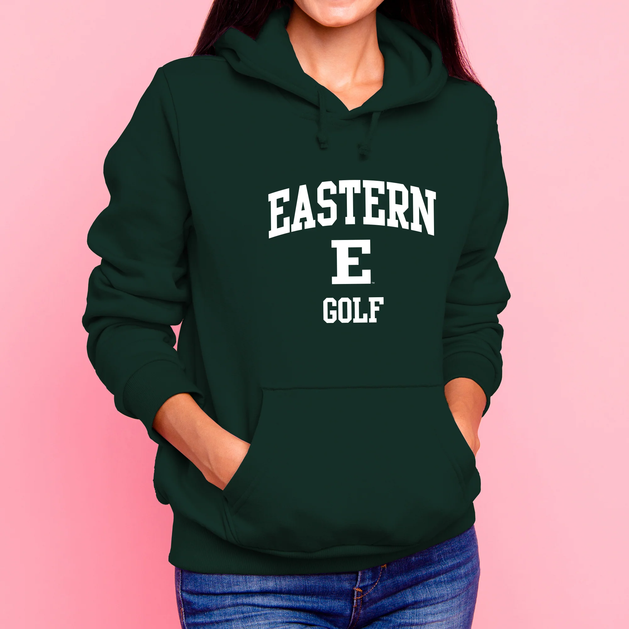 Eastern Michigan Arch Logo Golf Hoodie - Forest - Image 4