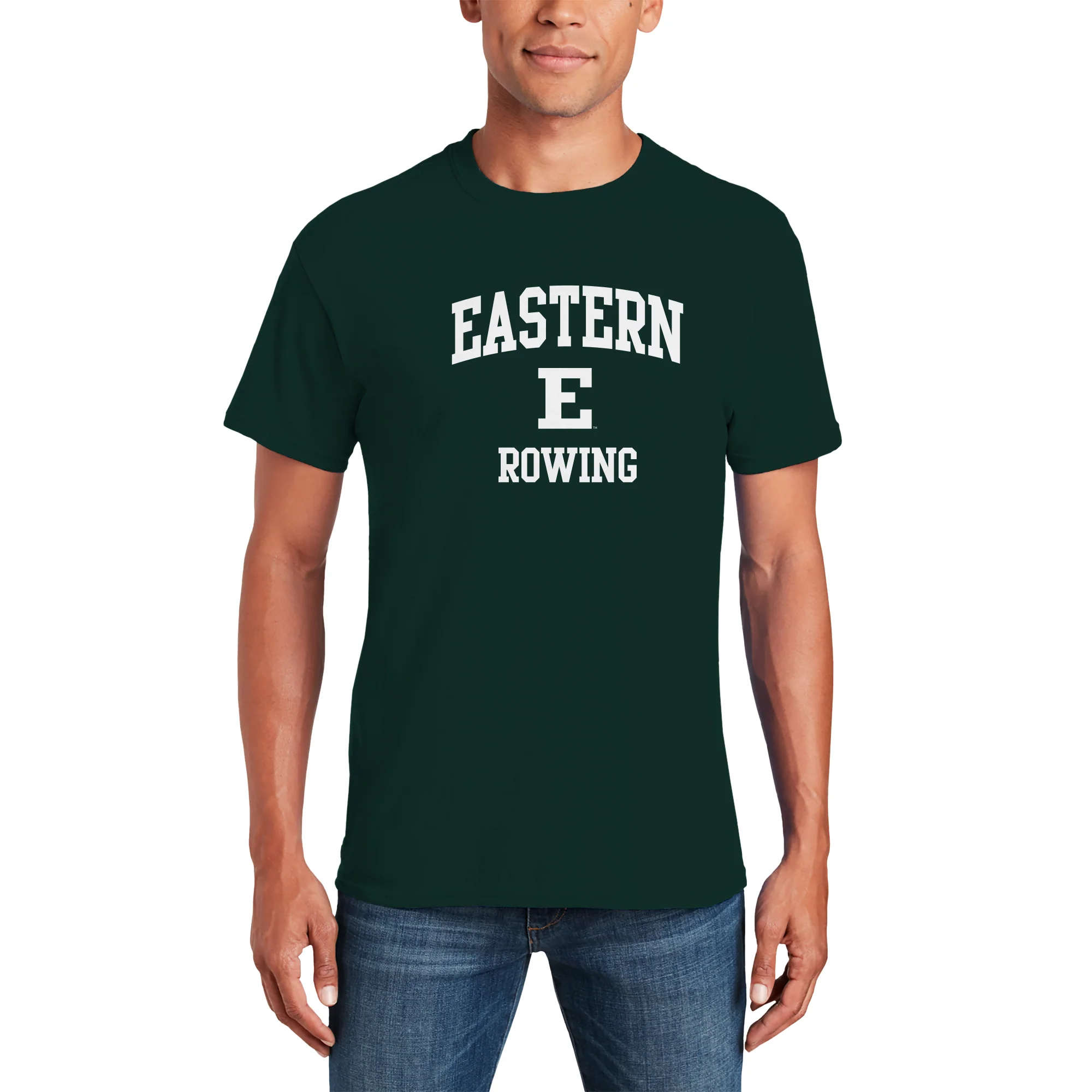 Eastern Michigan Arch Logo Rowing T-Shirt - Forest - Image 3