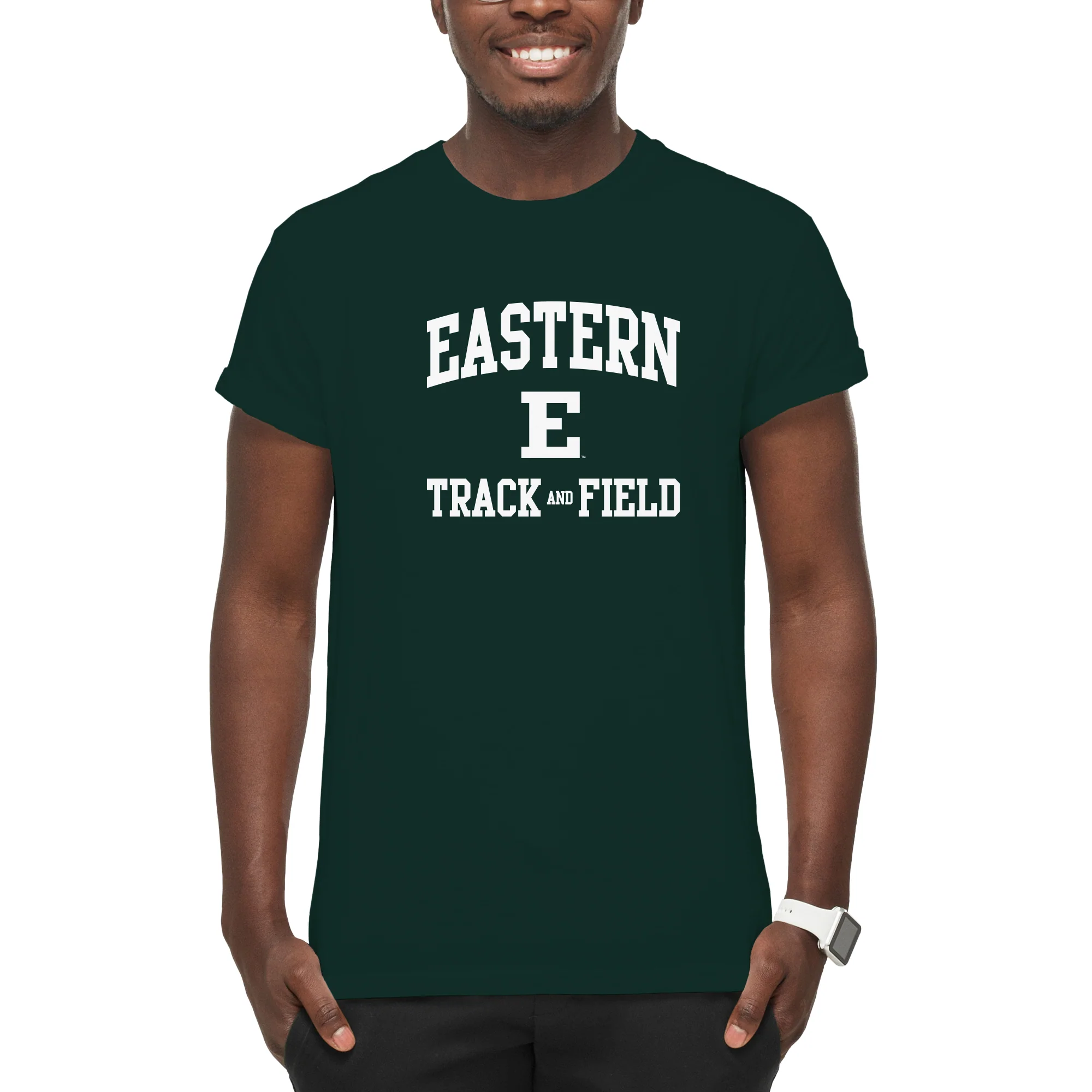 Eastern Michigan Arch Logo Track & Field T-Shirt - Forest - Image 3