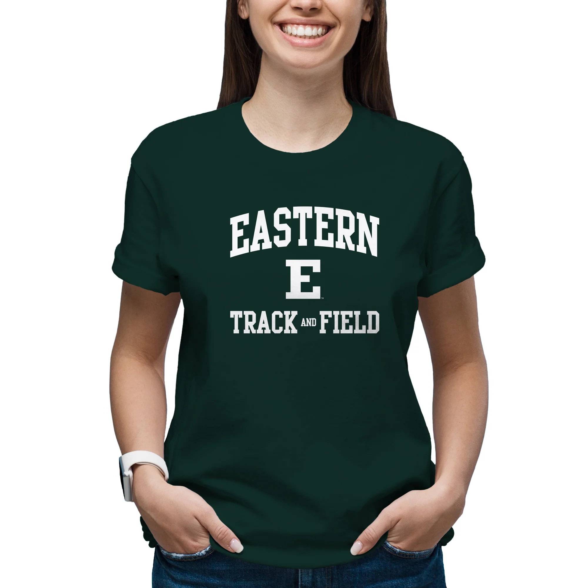 Eastern Michigan Arch Logo Track & Field T-Shirt - Forest - Image 4