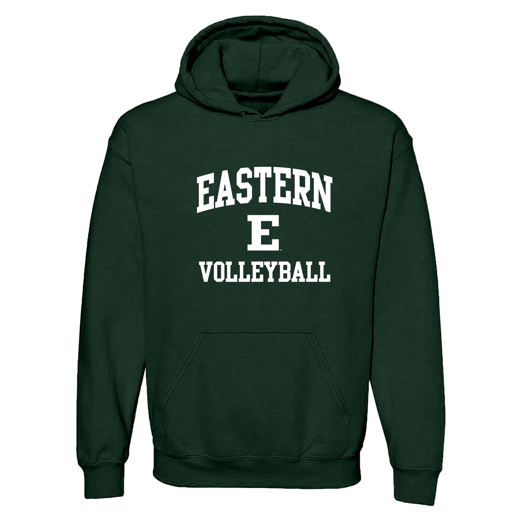 Eastern Michigan Arch Logo Volleyball Hoodie - Forest