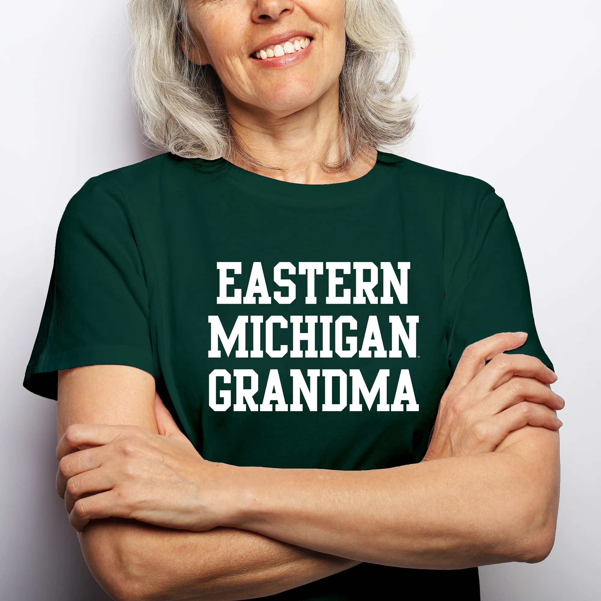 Eastern Michigan Basic Block Grandma T-Shirt - Forest - Image 2