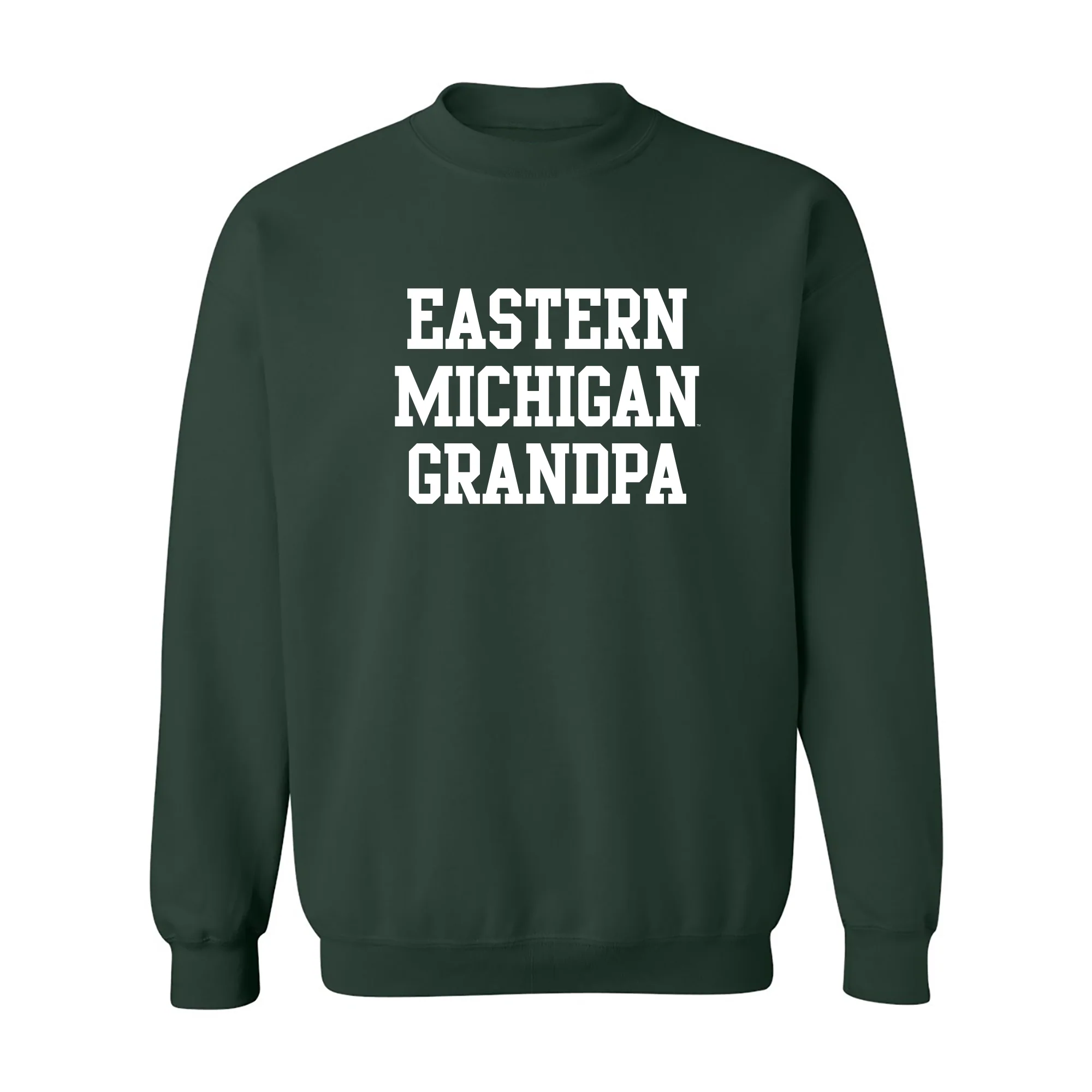 Eastern Michigan Basic Block Grandpa Crewneck - Forest