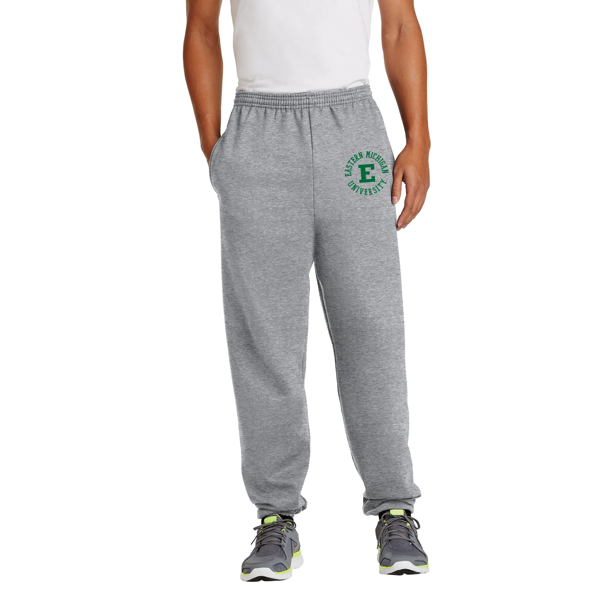 Eastern Michigan Old School Circle Sweatpants - Oxford - Image 3