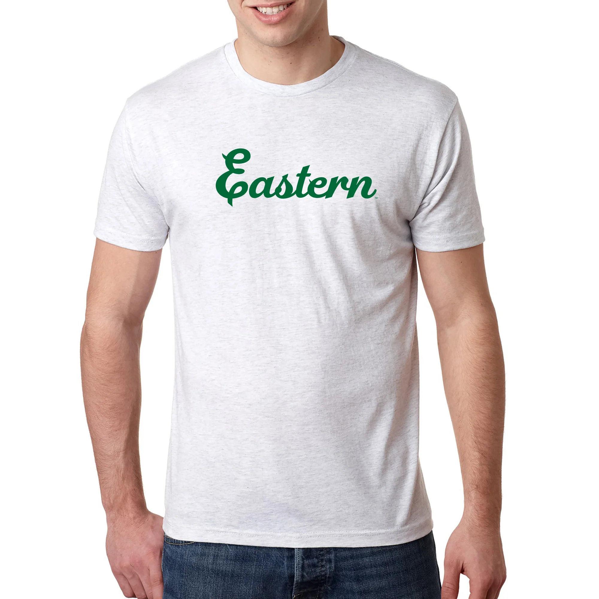 Eastern Michigan Script Logo NLA Triblend T-Shirt - Image 5