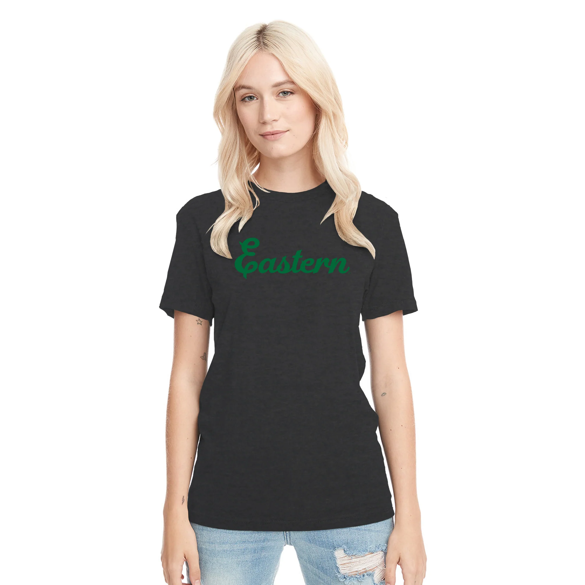 Eastern Michigan Script Logo NLA Triblend T-Shirt - Image 7