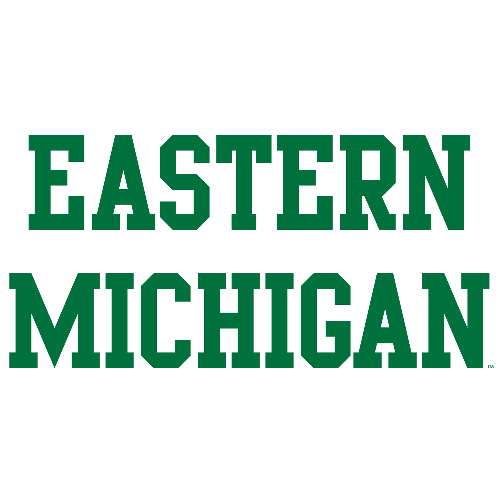 Eastern Michigan University Eagles Basic Block Youth Short Sleeve T Shirt - White - Image 2