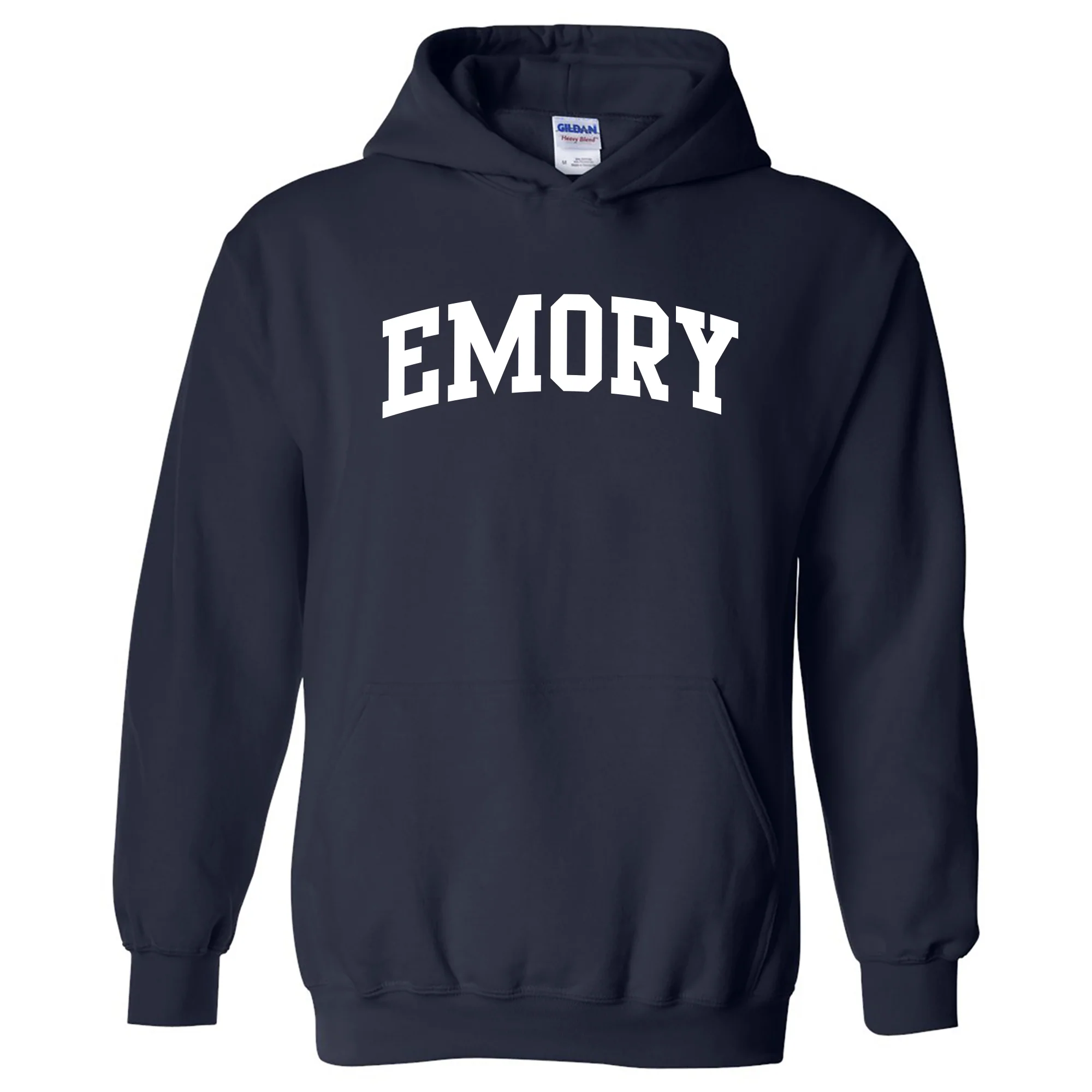 Emory University Eagles Arch Logo Heavy Blend Hoodie - Navy