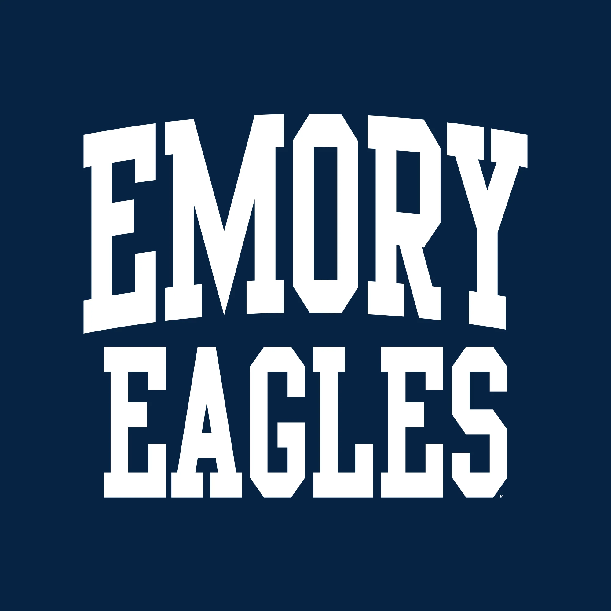 Emory University Eagles Front Back Print Short Sleeve T Shirt - Navy - Image 2