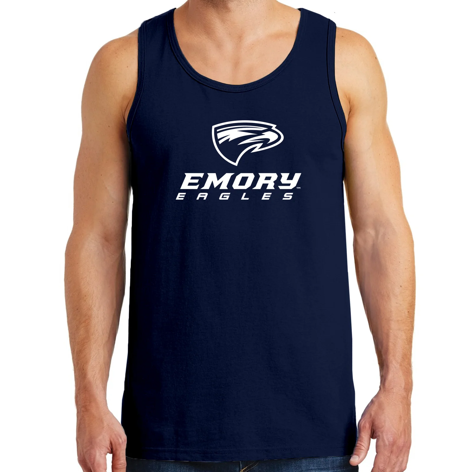 Emory University Eagles Primary Logo Tank Top - Navy - Image 3