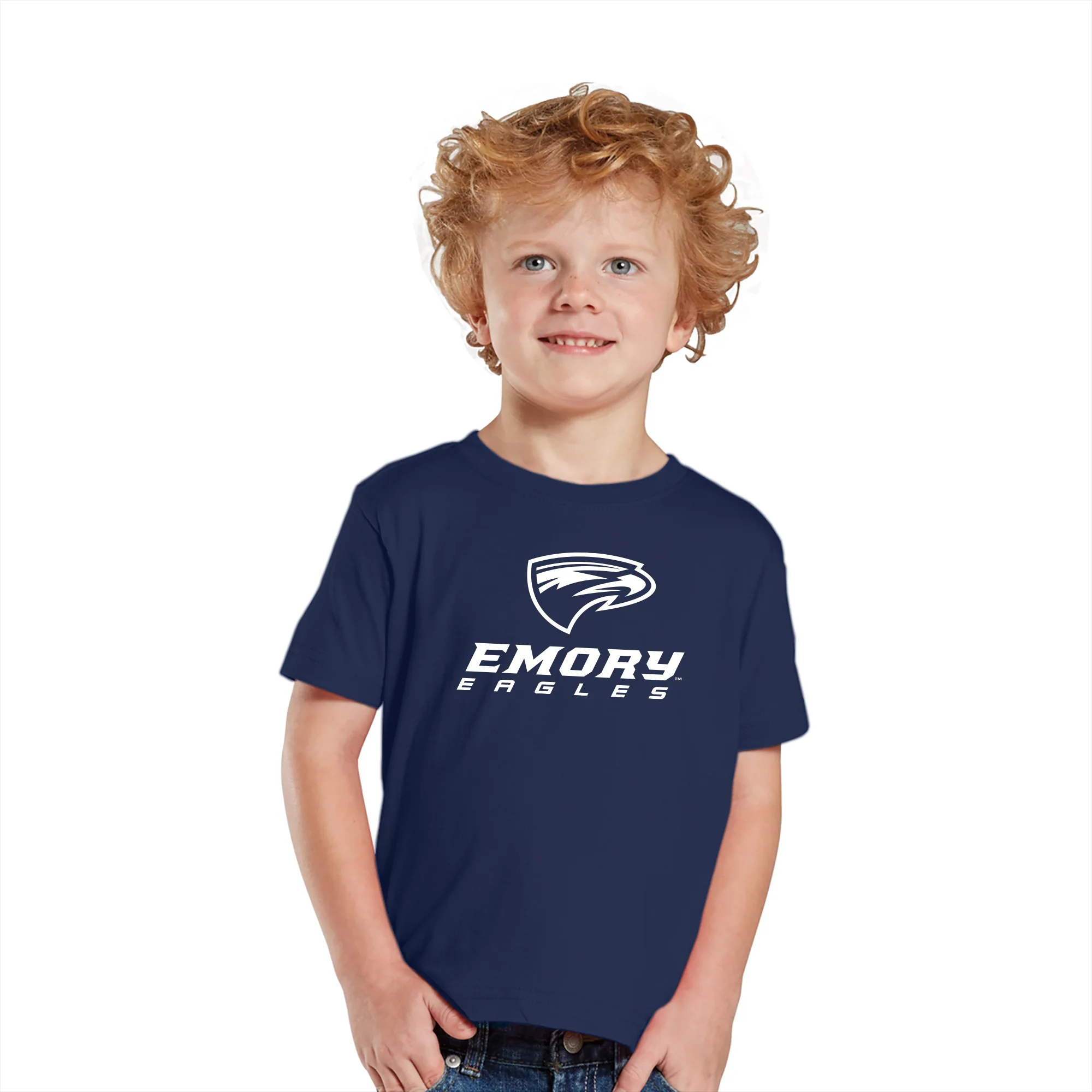 Emory University Eagles Primary Logo Toddler Short Sleeve T Shirt - Navy - Image 3