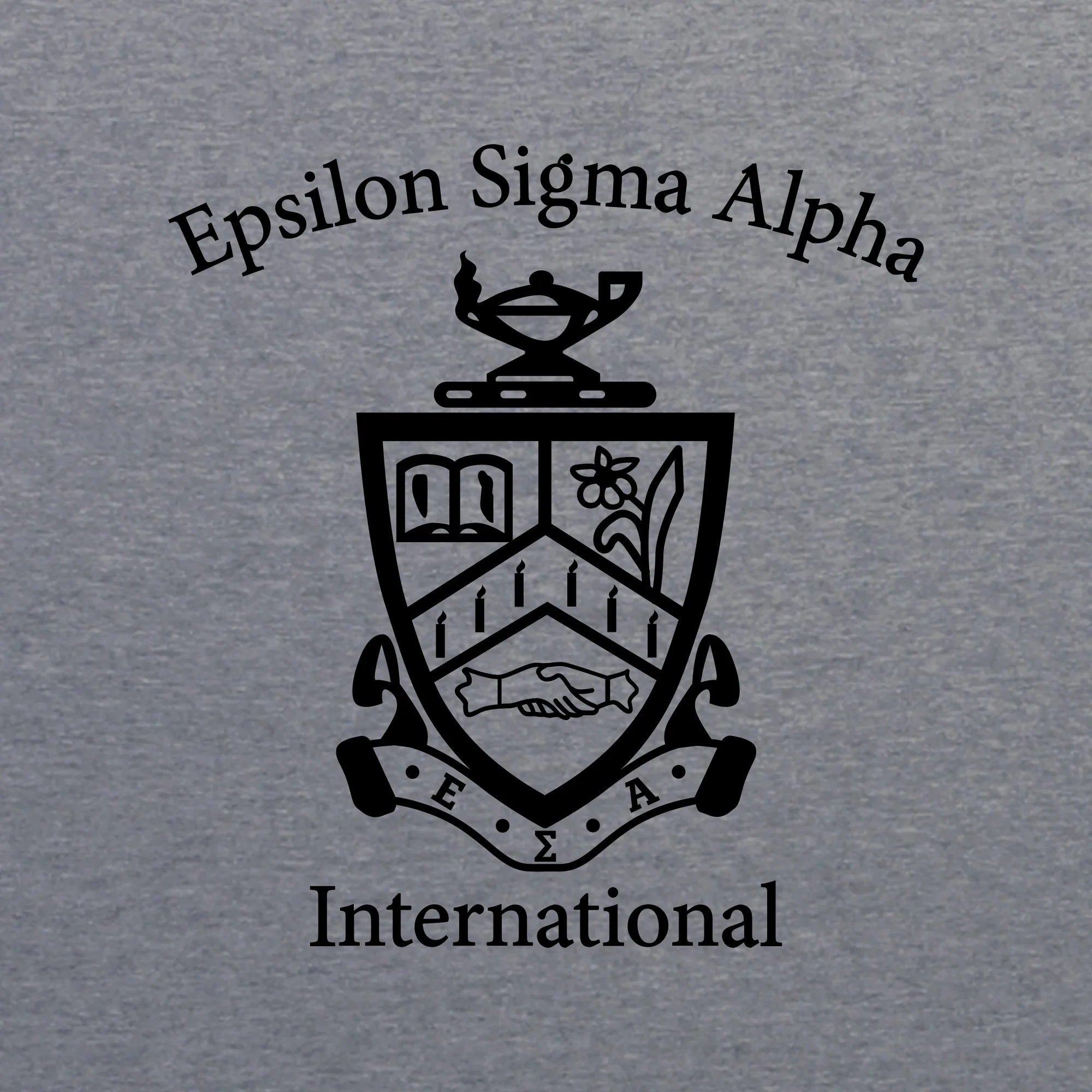 Epsilon Sigma Alpha Greek LC & Back Print Triblend T-Shirt - Premium Heather - Image 4