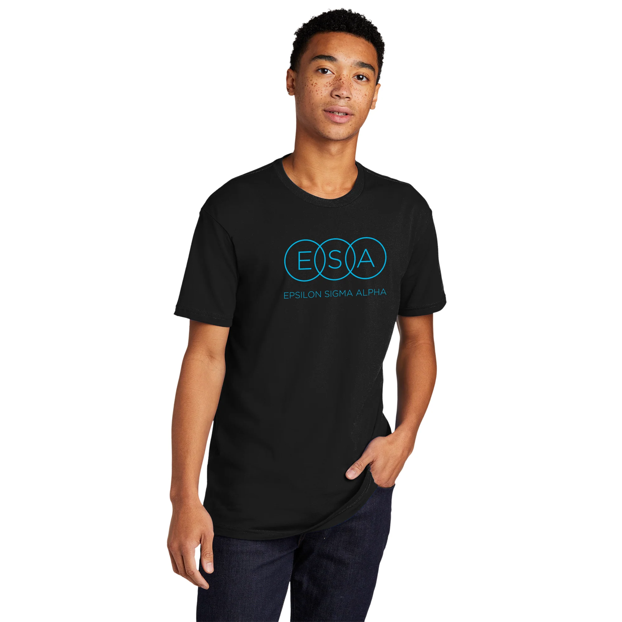 Epsilon Sigma Alpha Primary Logo NLA T-Shirt - Black - Image 3