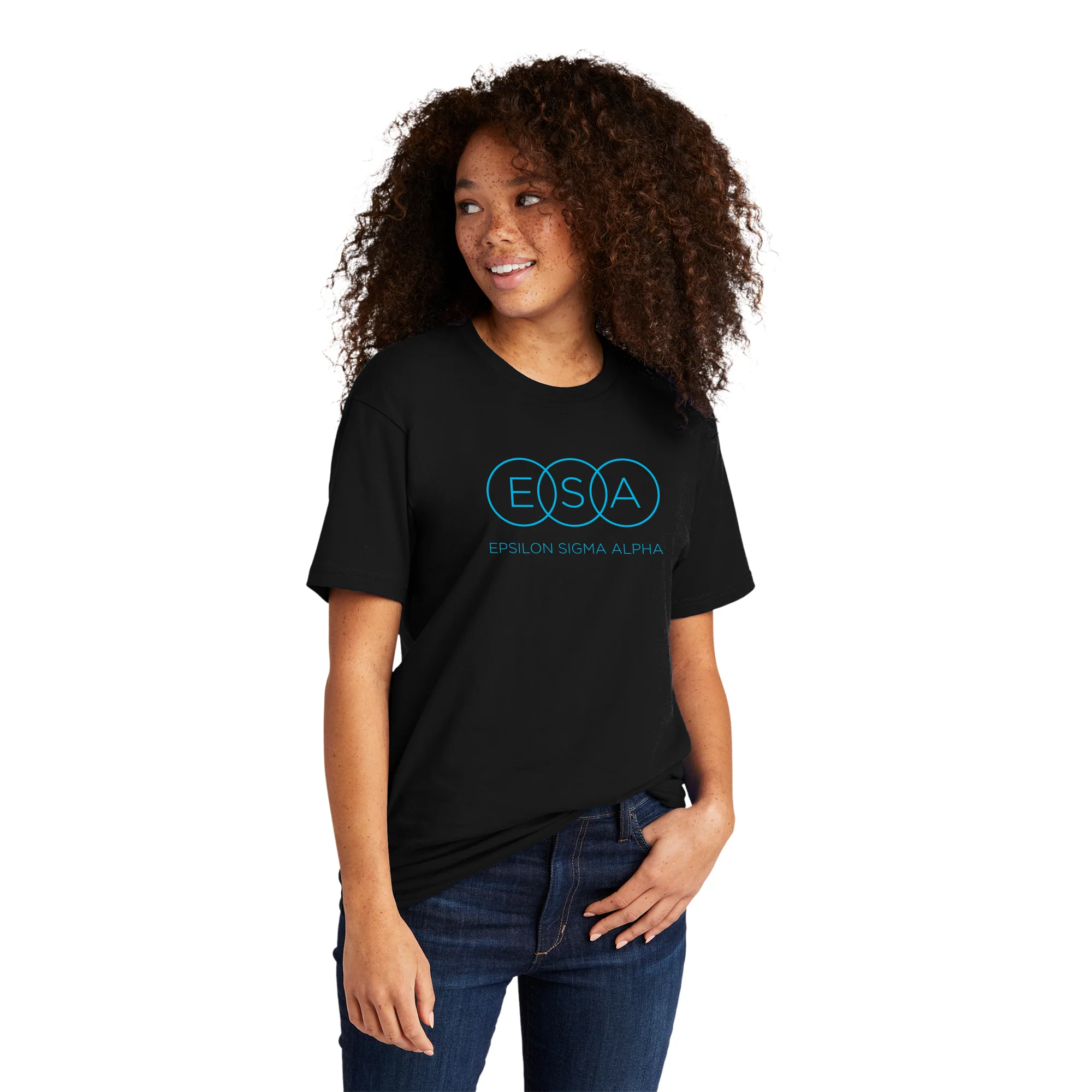 Epsilon Sigma Alpha Primary Logo NLA T-Shirt - Black - Image 4