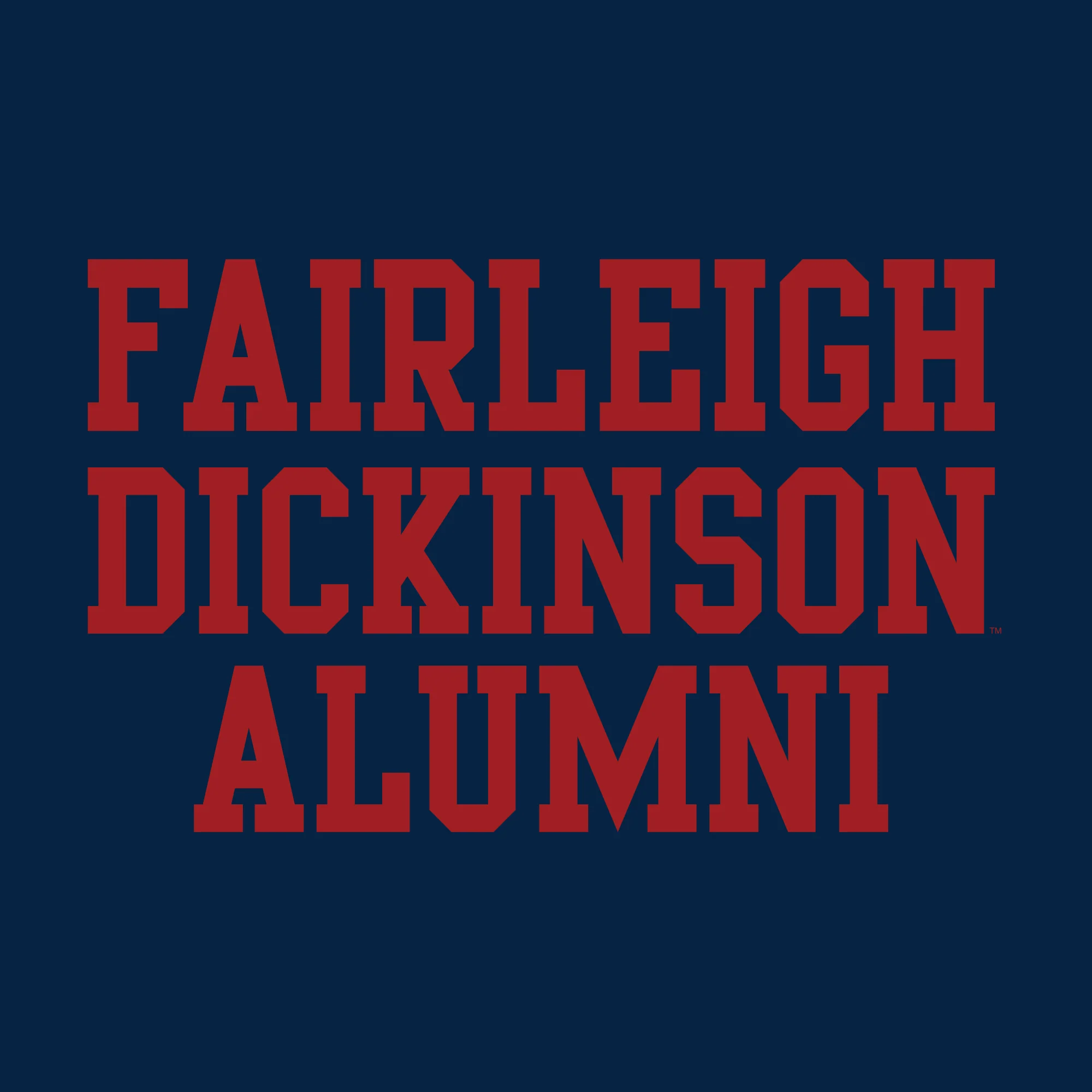 Fairleigh Dickinson University Knights/Devils Basic Block Alumni Cotton Short Sleeve T-Shirt - Navy - Image 2