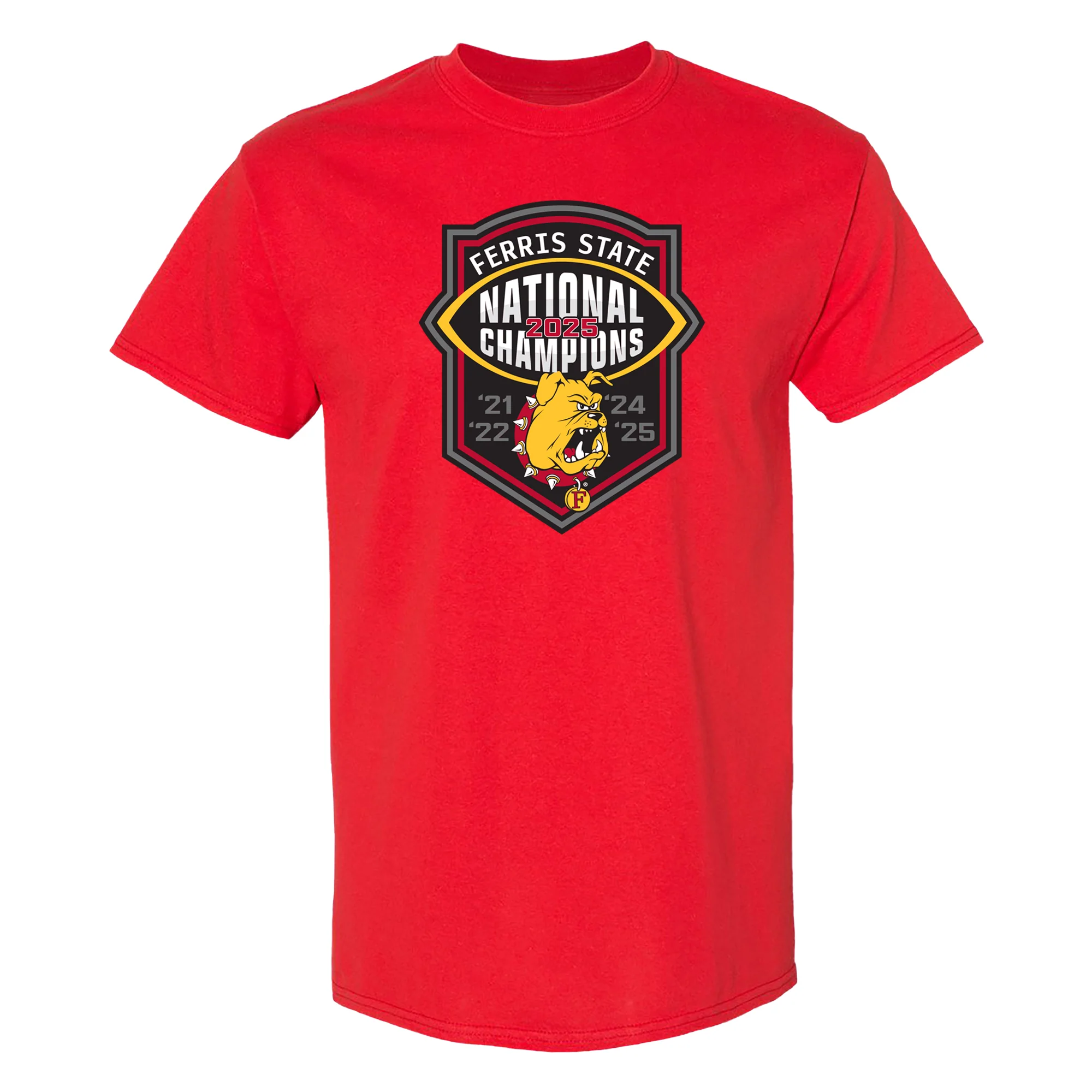 Ferris State 2025 Football National Champions T-Shirt - Red