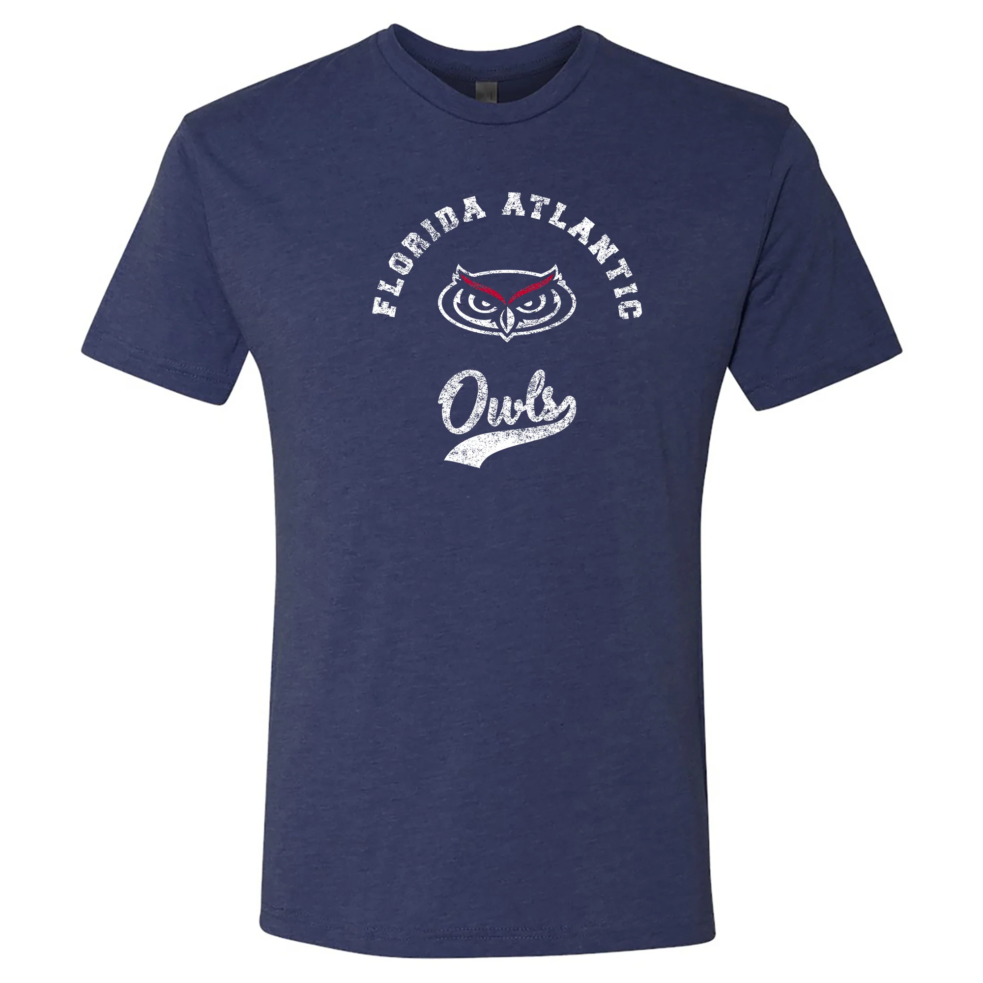 Florida Atlantic Retro Script NLA Triblend - Vintage Navy