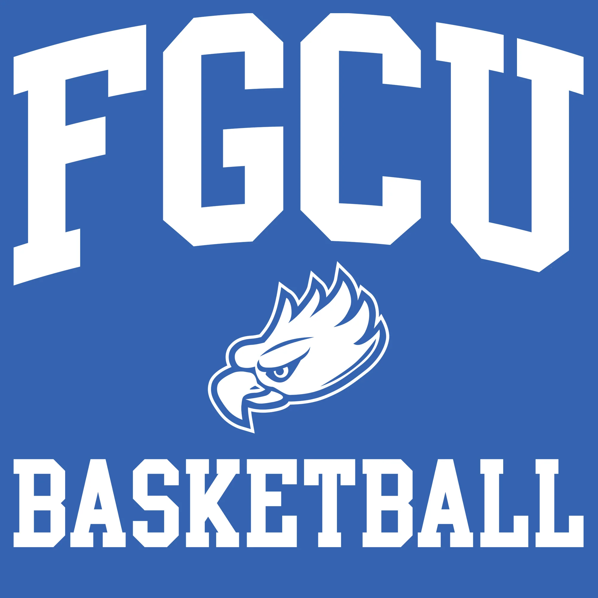 Florida Gulf Coast University Eagles Arch Logo Basketball Short Sleeve T Shirt - Royal - Image 2