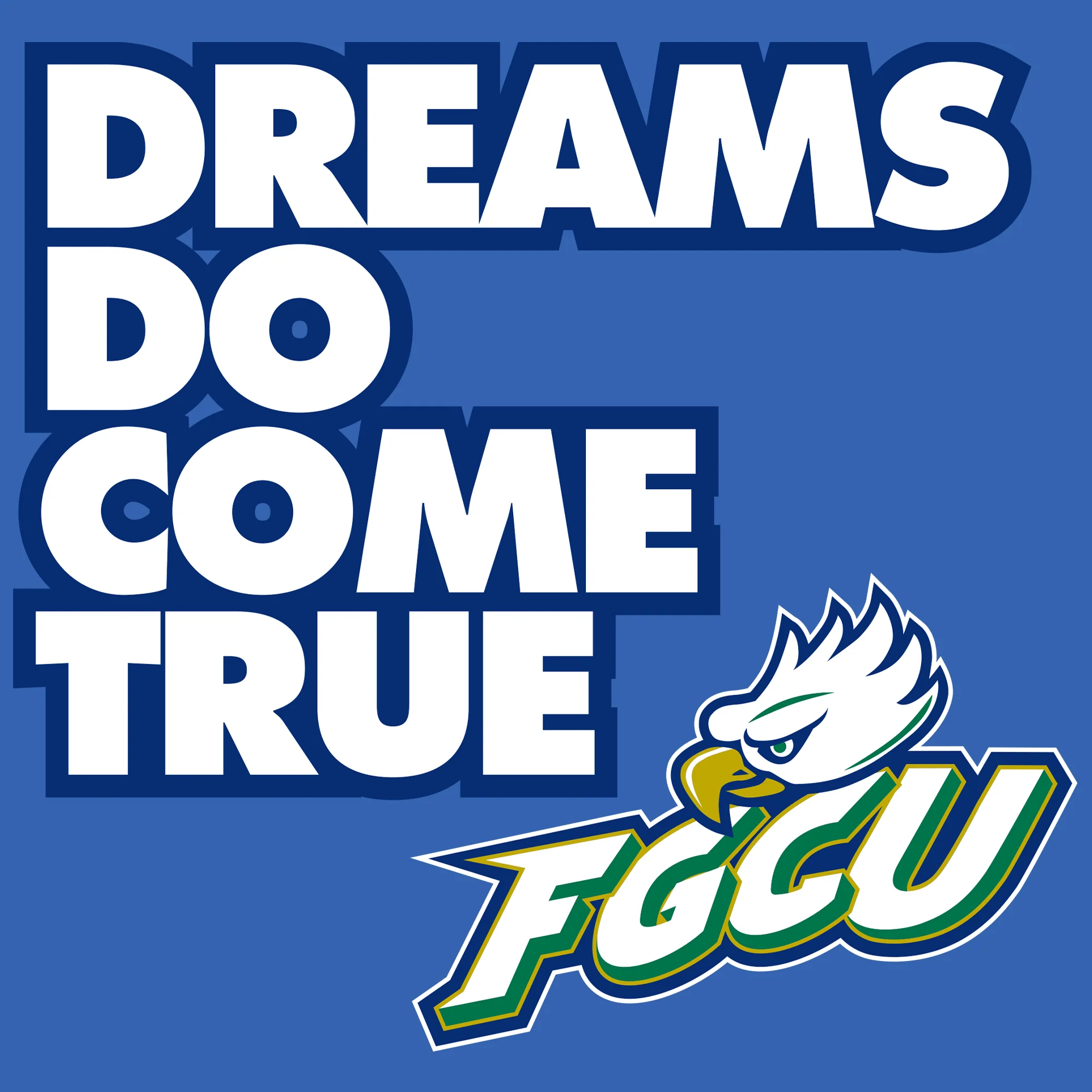 Florida Gulf Coast University Eagles Dreams Come True Short Sleeve T Shirt - Royal - Image 2