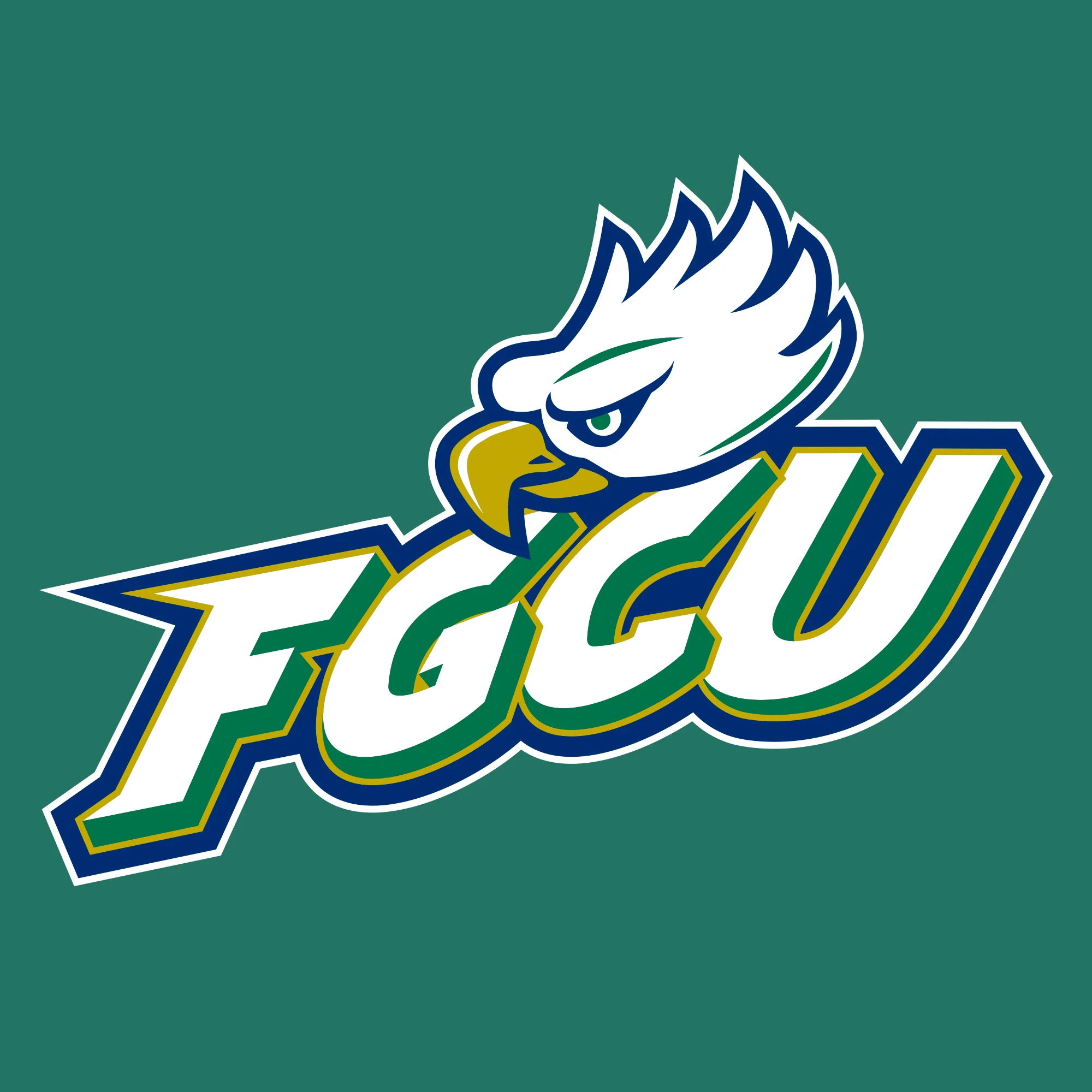 Florida Gulf Coast University Eagles Primary Logo Short Sleeve T Shirt - Kelly - Image 2