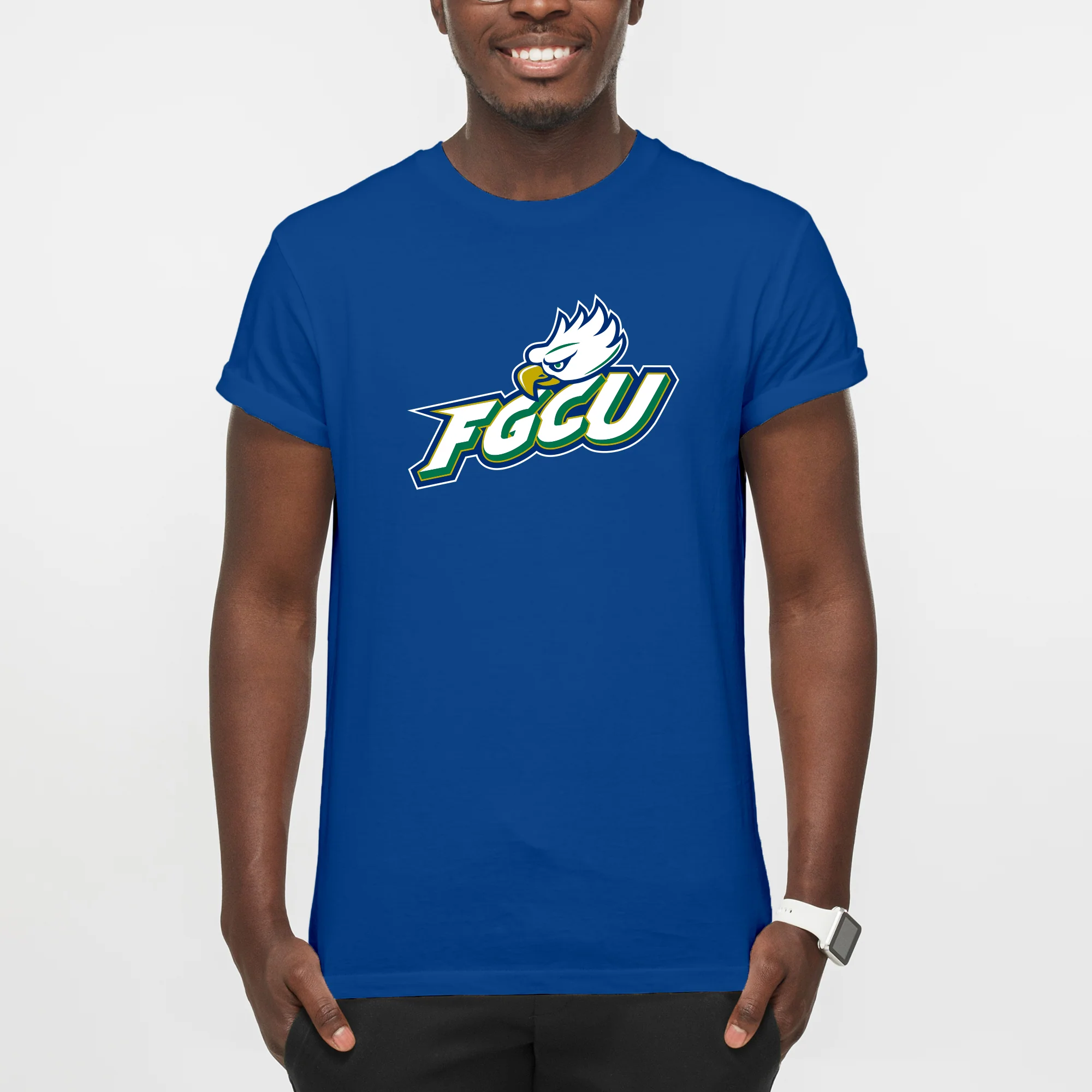 Florida Gulf Coast University Eagles Primary Logo Short Sleeve T Shirt - Royal - Image 3