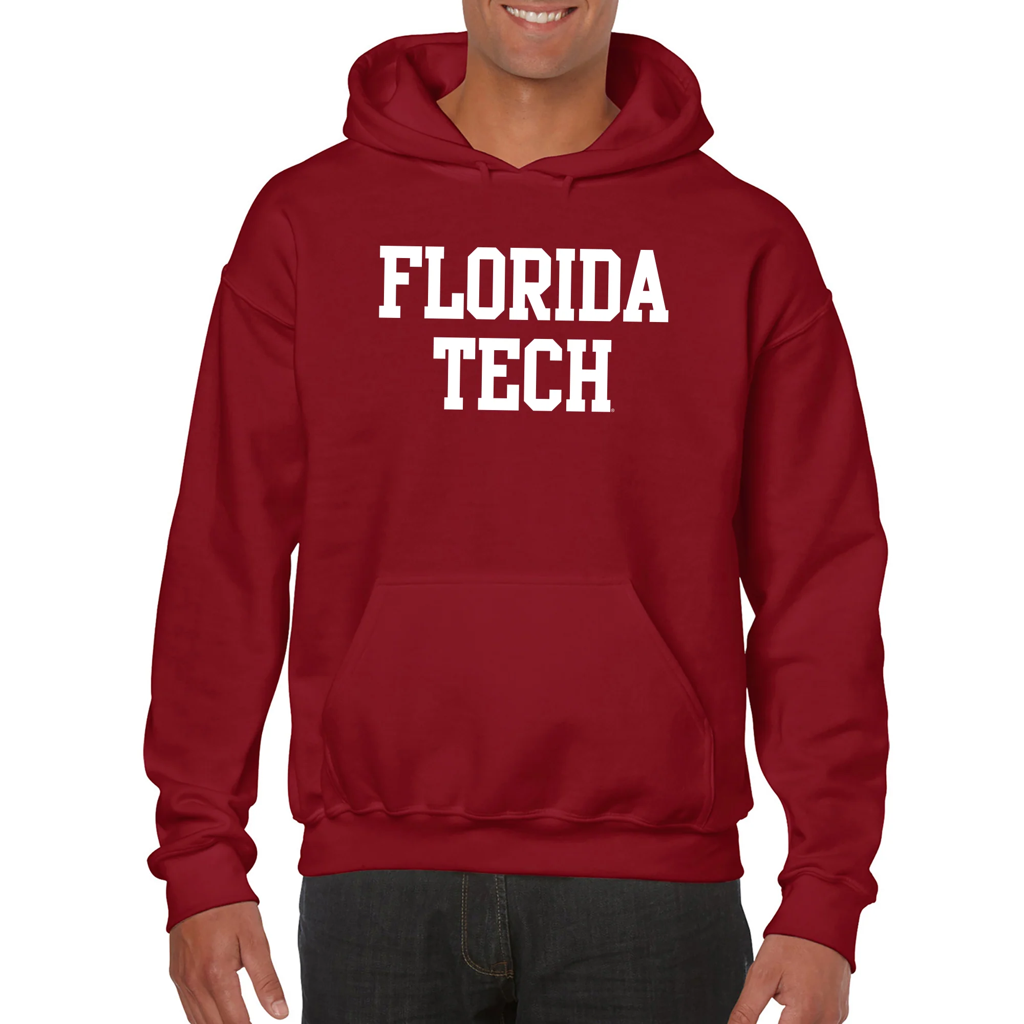 Florida Institute of Technology Panthers Basic Block Hoodie - Cardinal - Image 3