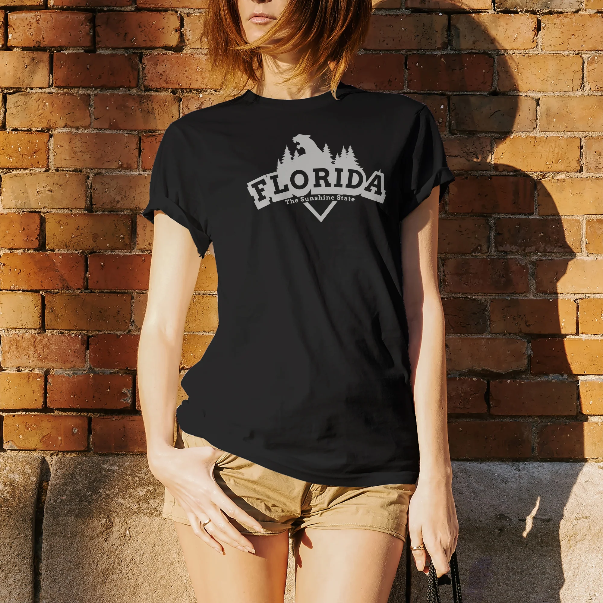 Florida Panther Arch T-Shirt - Black - Image 4