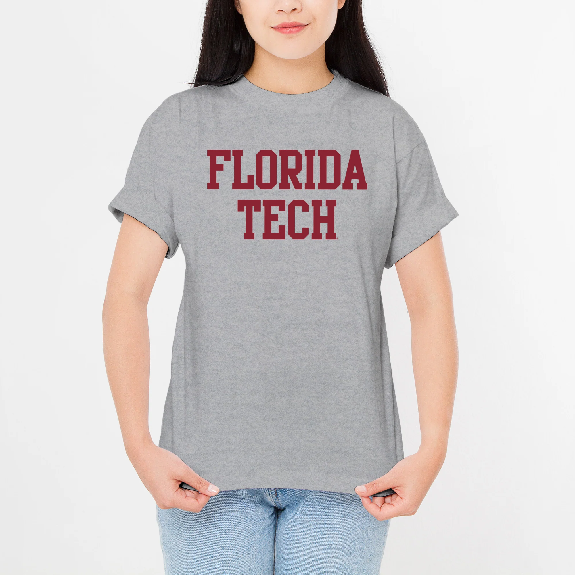 Florida Tech Panthers Basic Block T Shirt - Sport Grey - Image 4