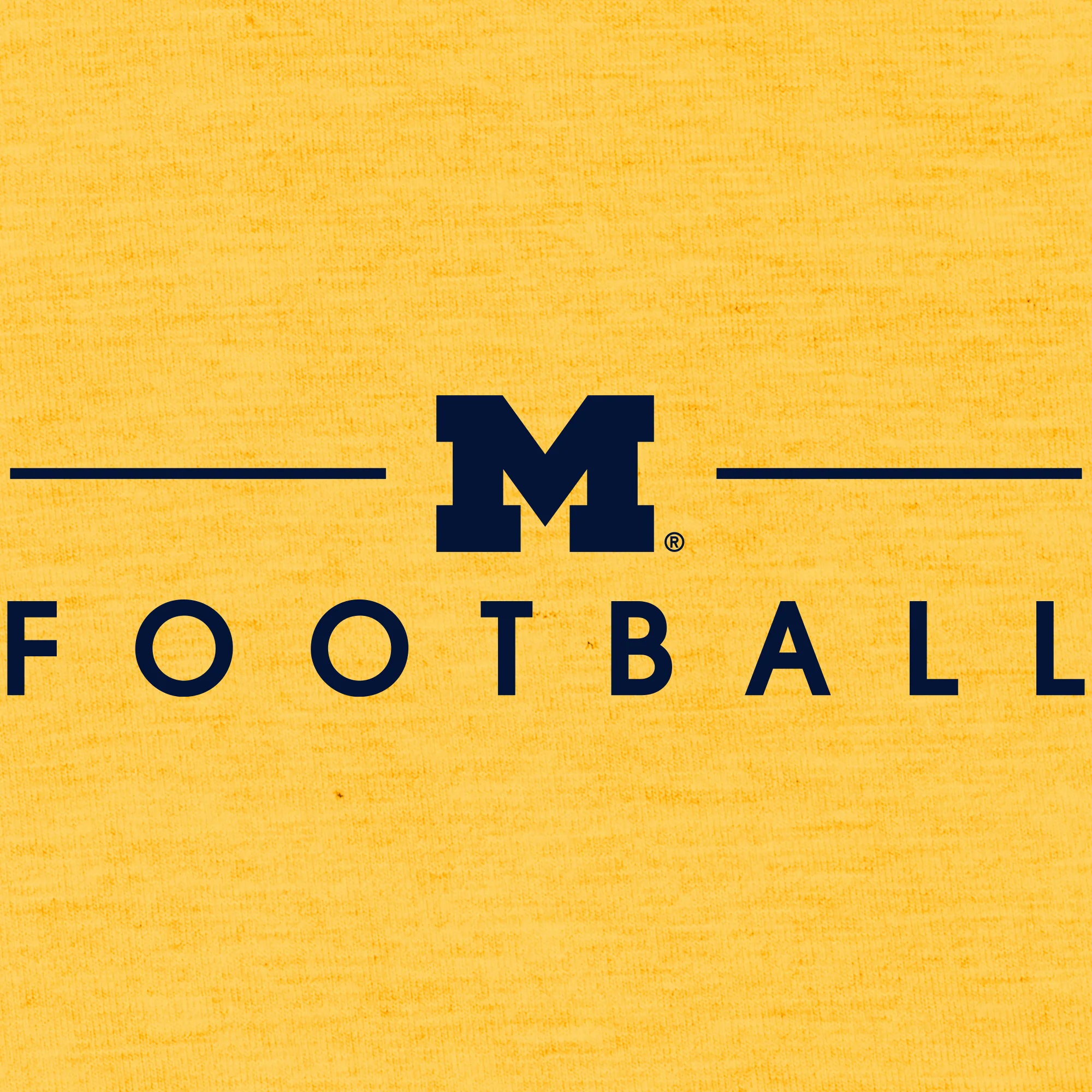 Football Line Block M T-Shirt - Yellow Gold Triblend - Image 2