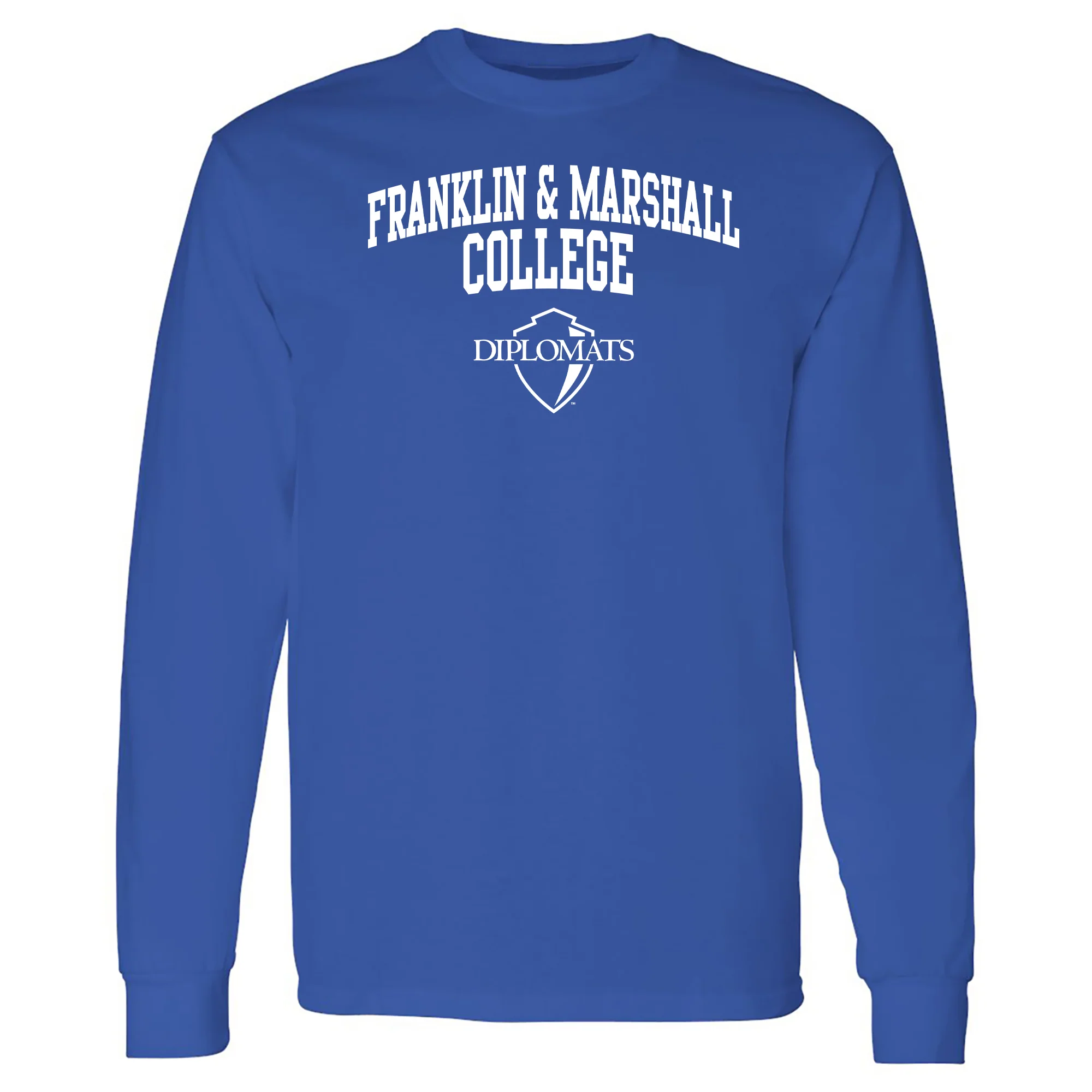 Franklin & Marshall College Diplomats Arch Logo Long Sleeve - Royal